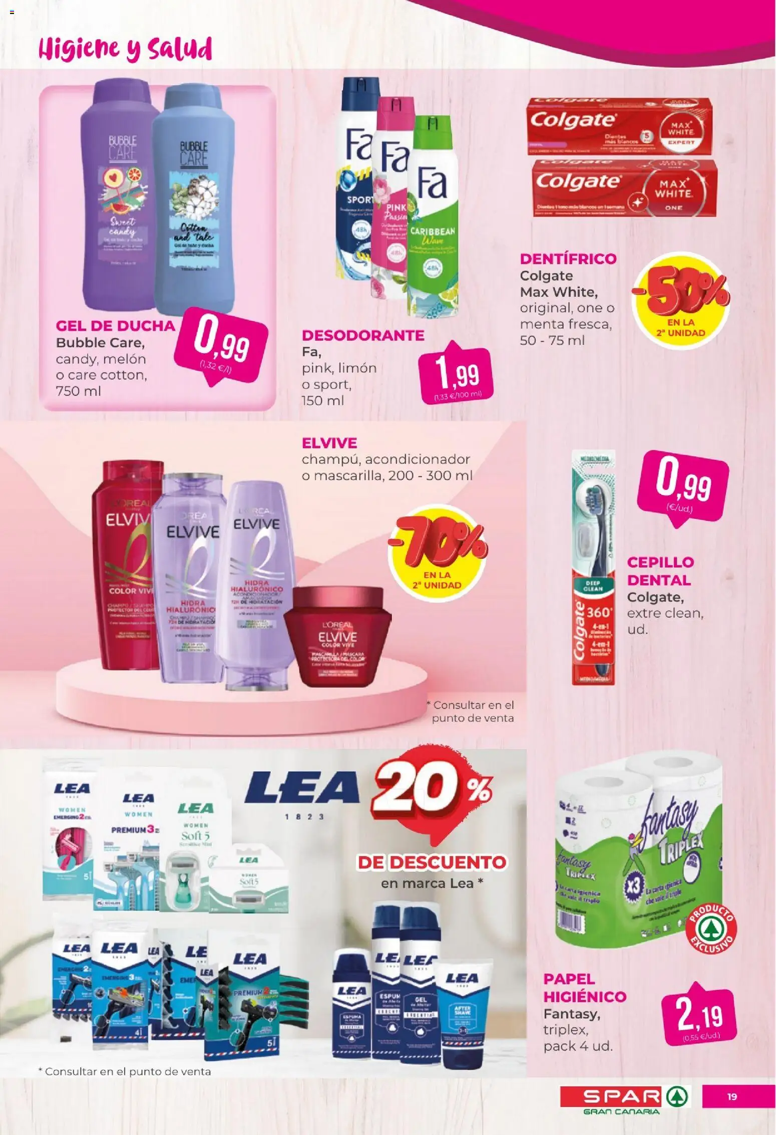Spar - folleto │ válido desde el 20.02.2026 | Página: 19 | Productos: Acondicionador, Gel de ducha, Desodorante, Ducha