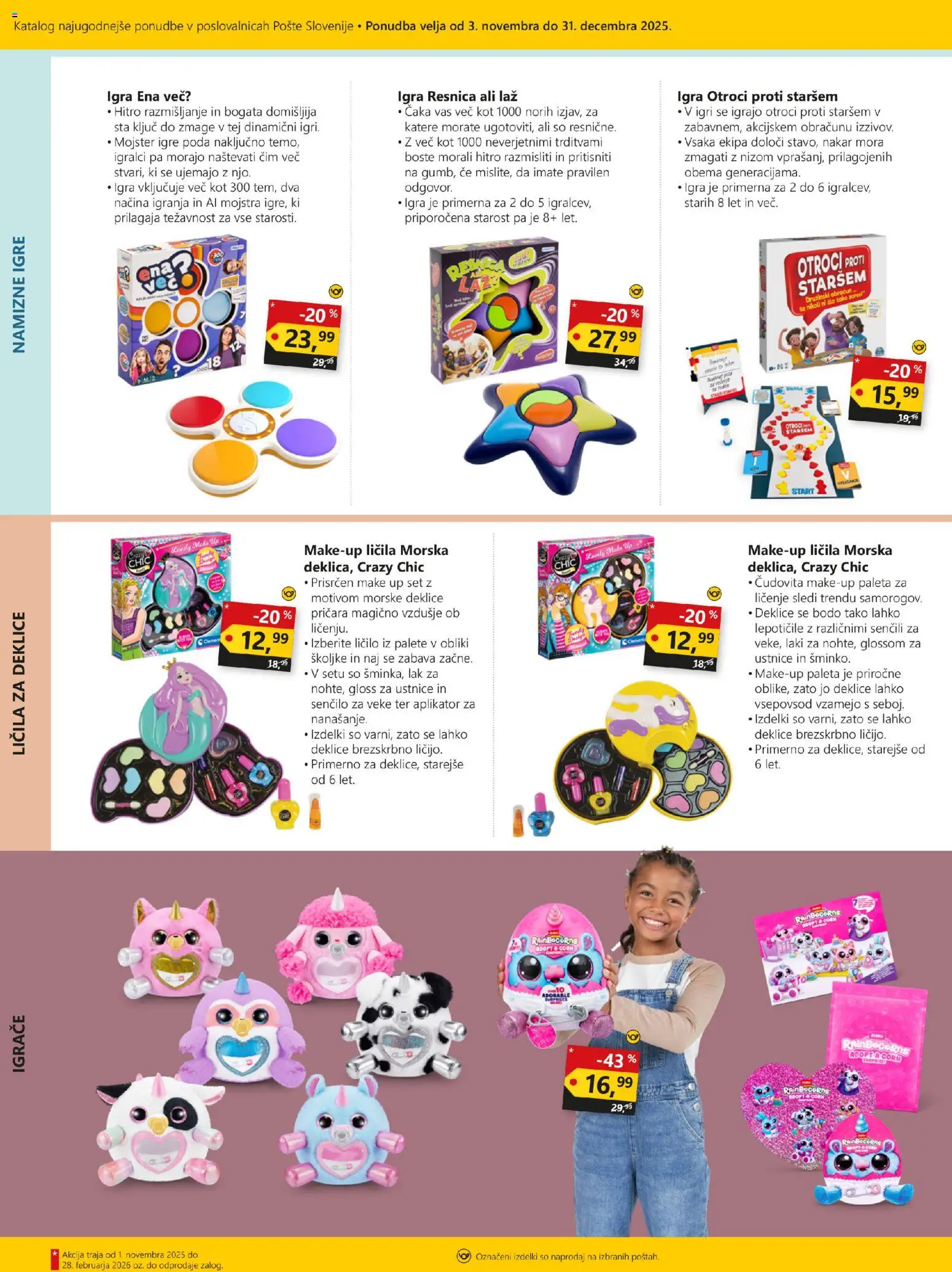 Novi Pošta Slovenije katalog ponudbe – veljaven od 03.11.2025 | Stran: 8 | Izdelki: Igra, Školjke, Licila, Lak