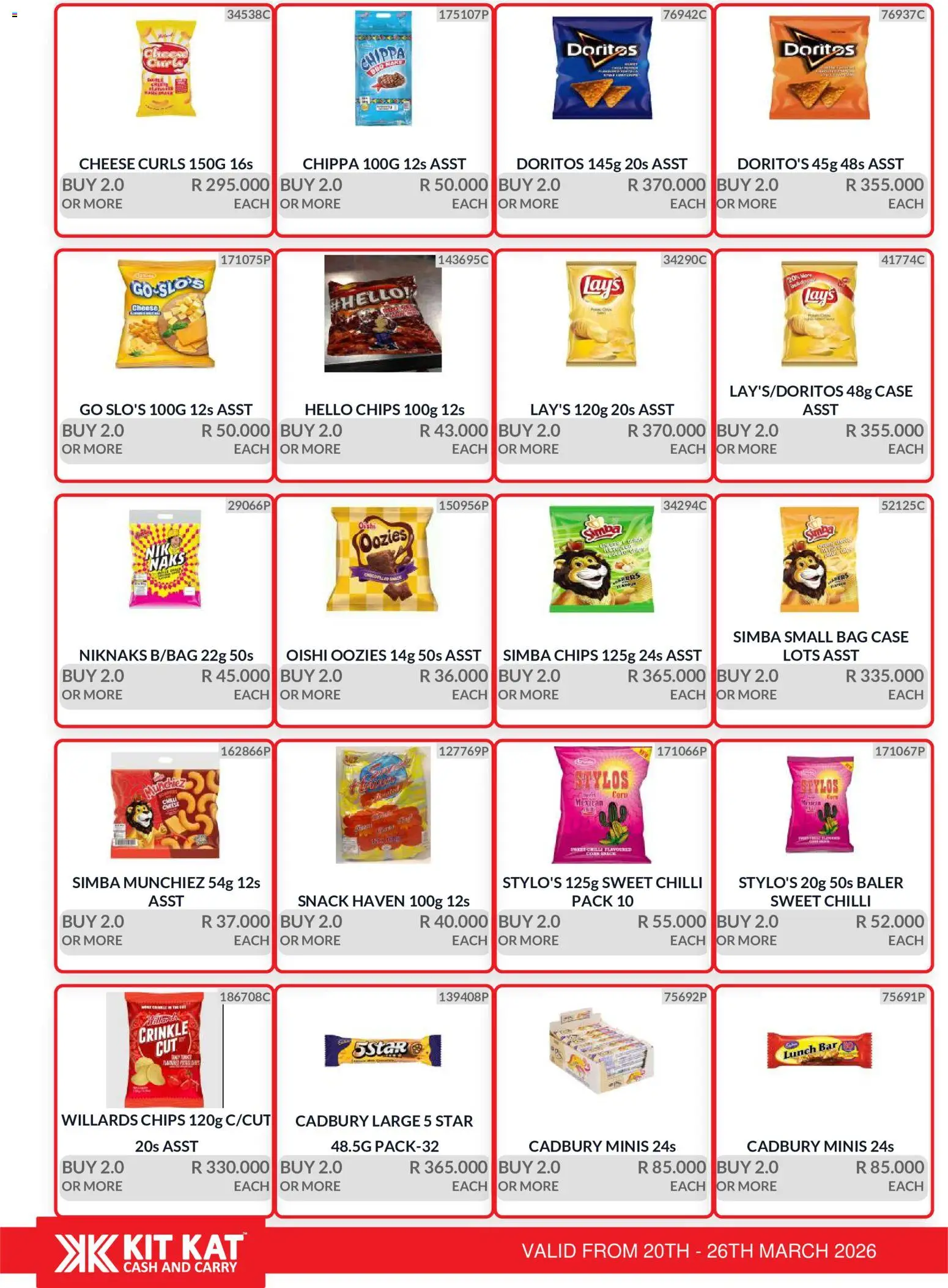 New KIT KAT Cash & Carry catalogue – valid from 20.03.2026 | Page: 5 | Products: Case, Bag, Chips, Chilli