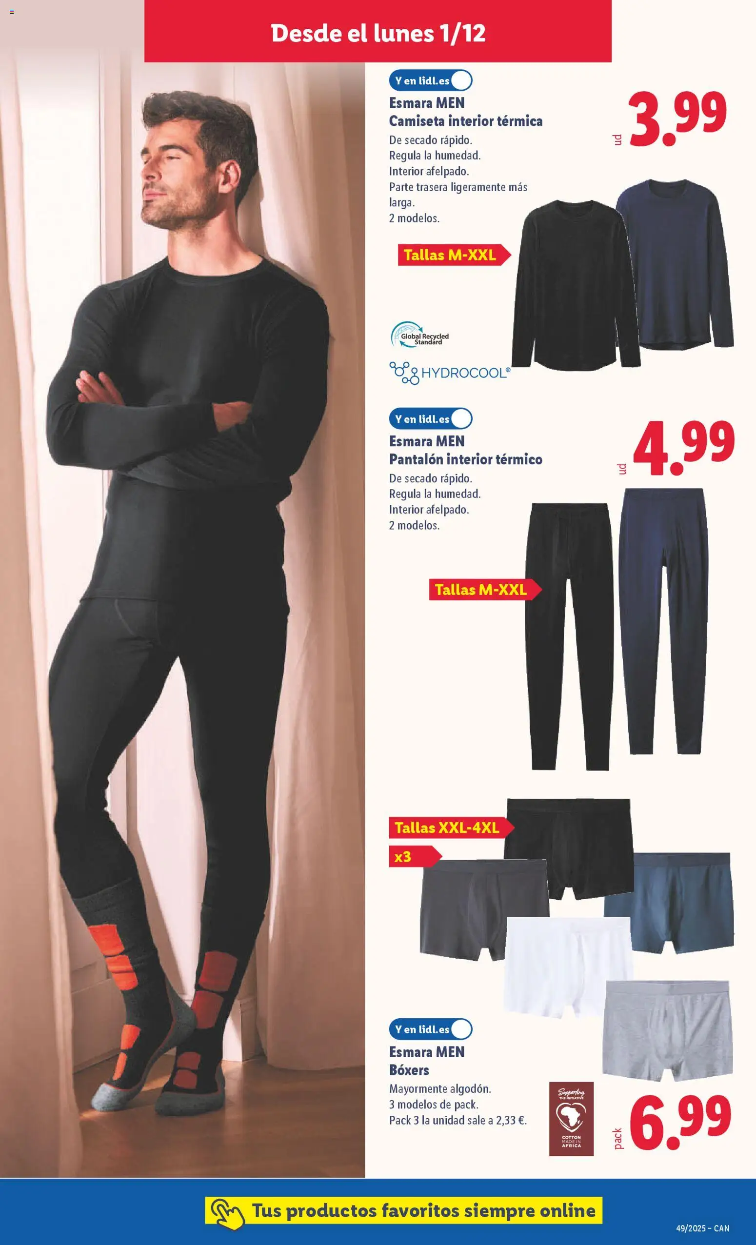 Lidl - Canarias │ válido desde el 01.12.2025 | Página: 19 | Productos: Boxers