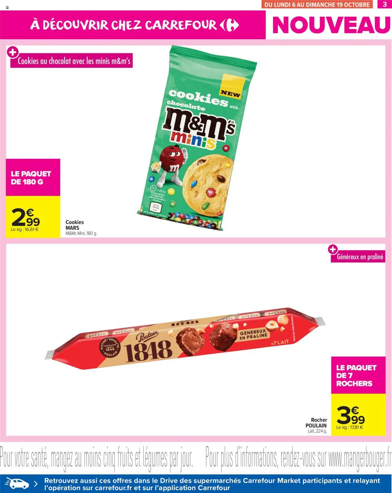 {H1} | Page: 3 | Produits: Cookies, Lait, Chocolat