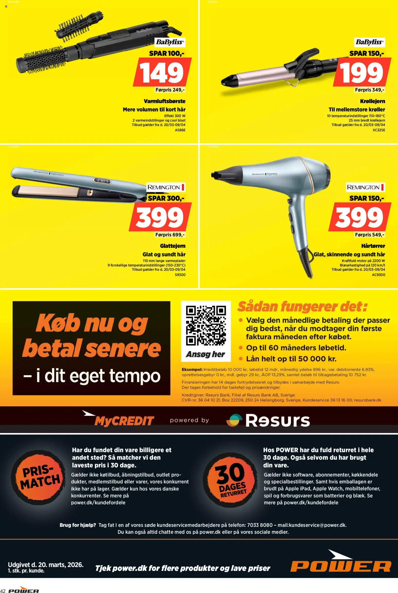 Power tilbudsavis – gyldig fra 20.03.2026 | Side: 42 | Produkter: Batterier, Søm, Spil, Krøllejern