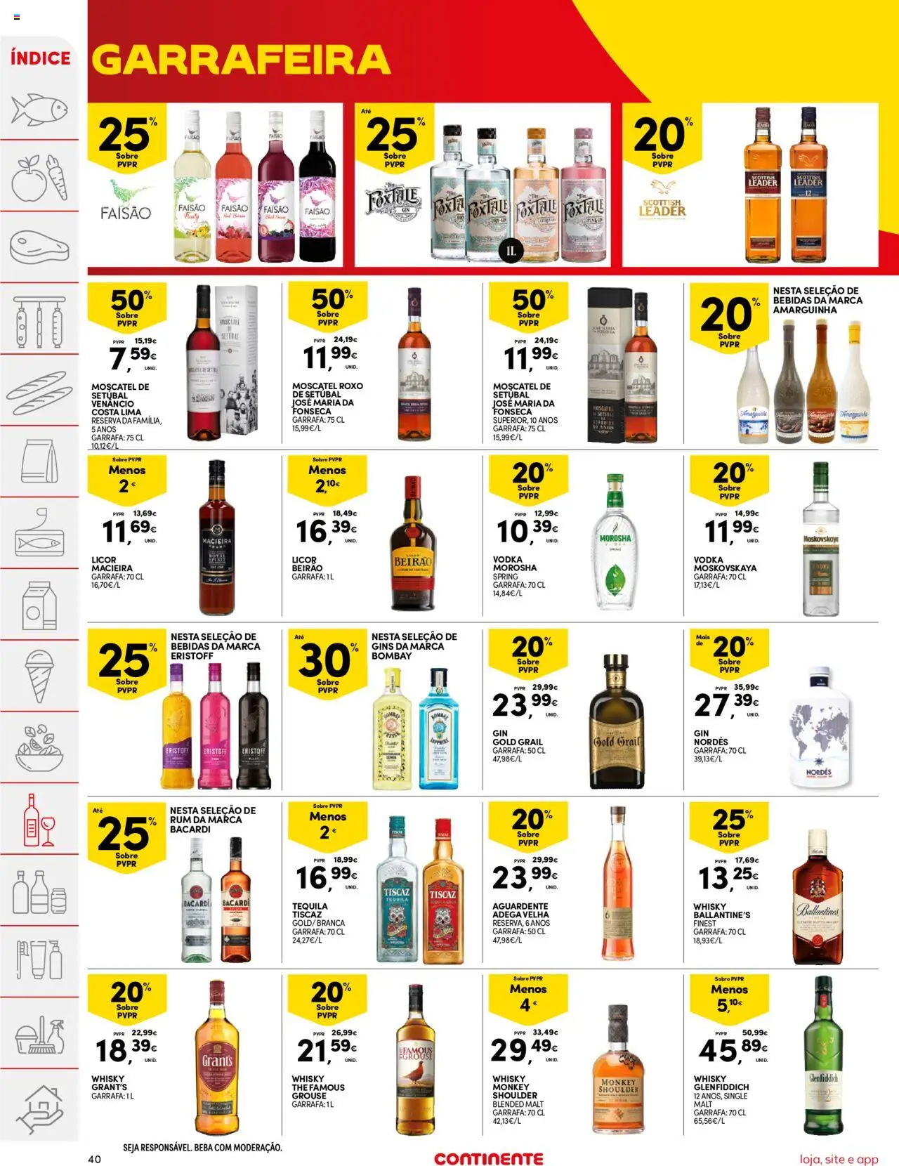 Continente folheto │ válido de 26.08.2025 | Página: 40 | Produtos: Rum, Licor, Gin, Vodka