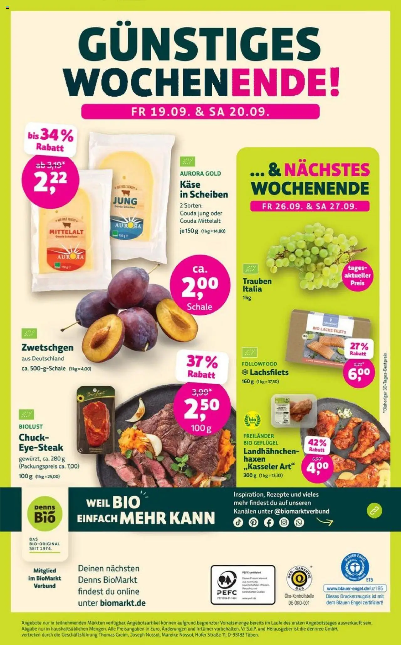 Denns BioMarkt Angebote – gültig ab 10.09.2025 | Seite: 12 | Produkte: Käse, Gouda, Zwetschgen, Lachs