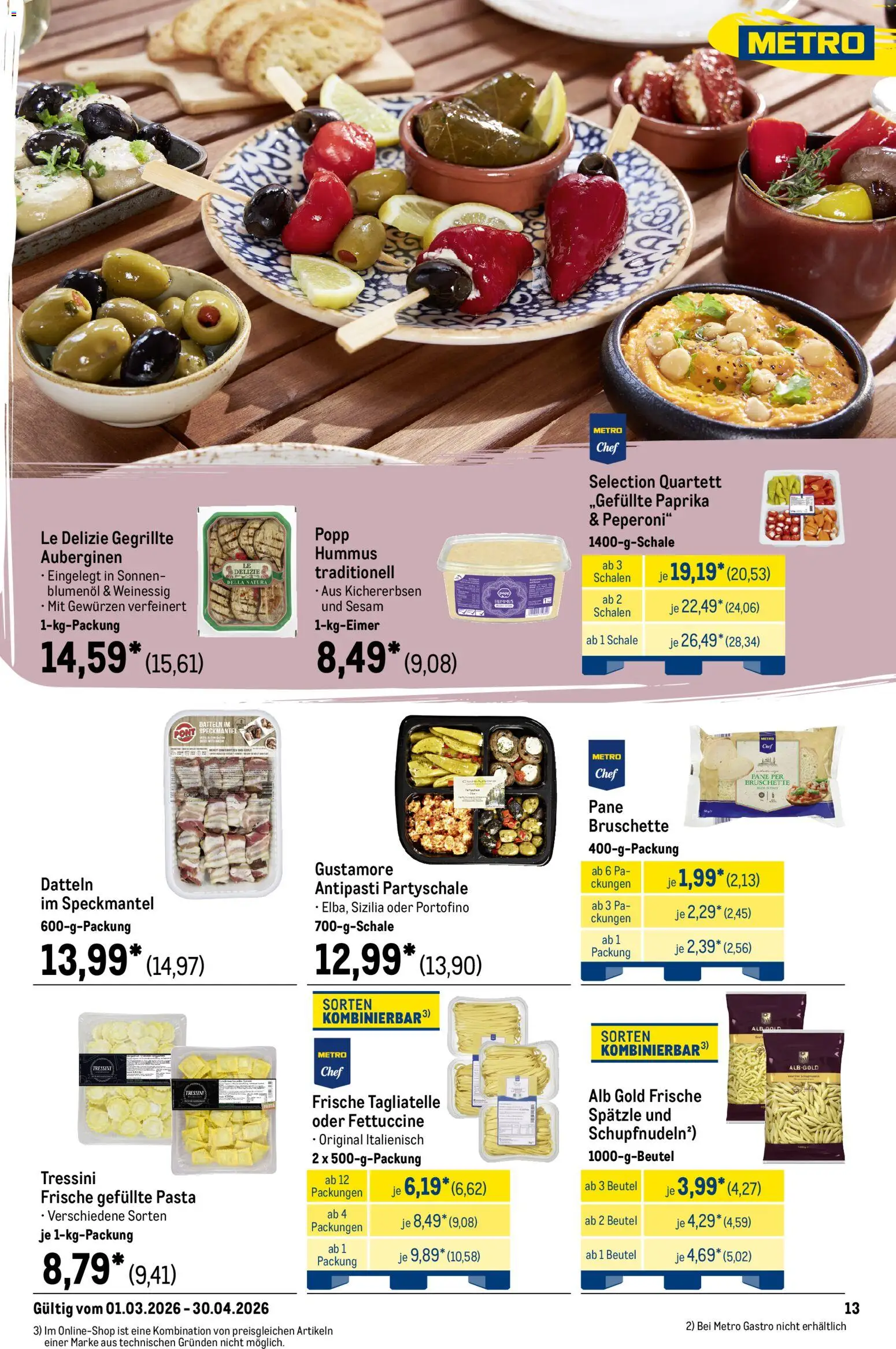 Metro Saisonkatalog Frühlings-Genuss – gültig ab 01.03.2026 | Seite: 13 | Produkte: Pane, Paprika, Pasta
