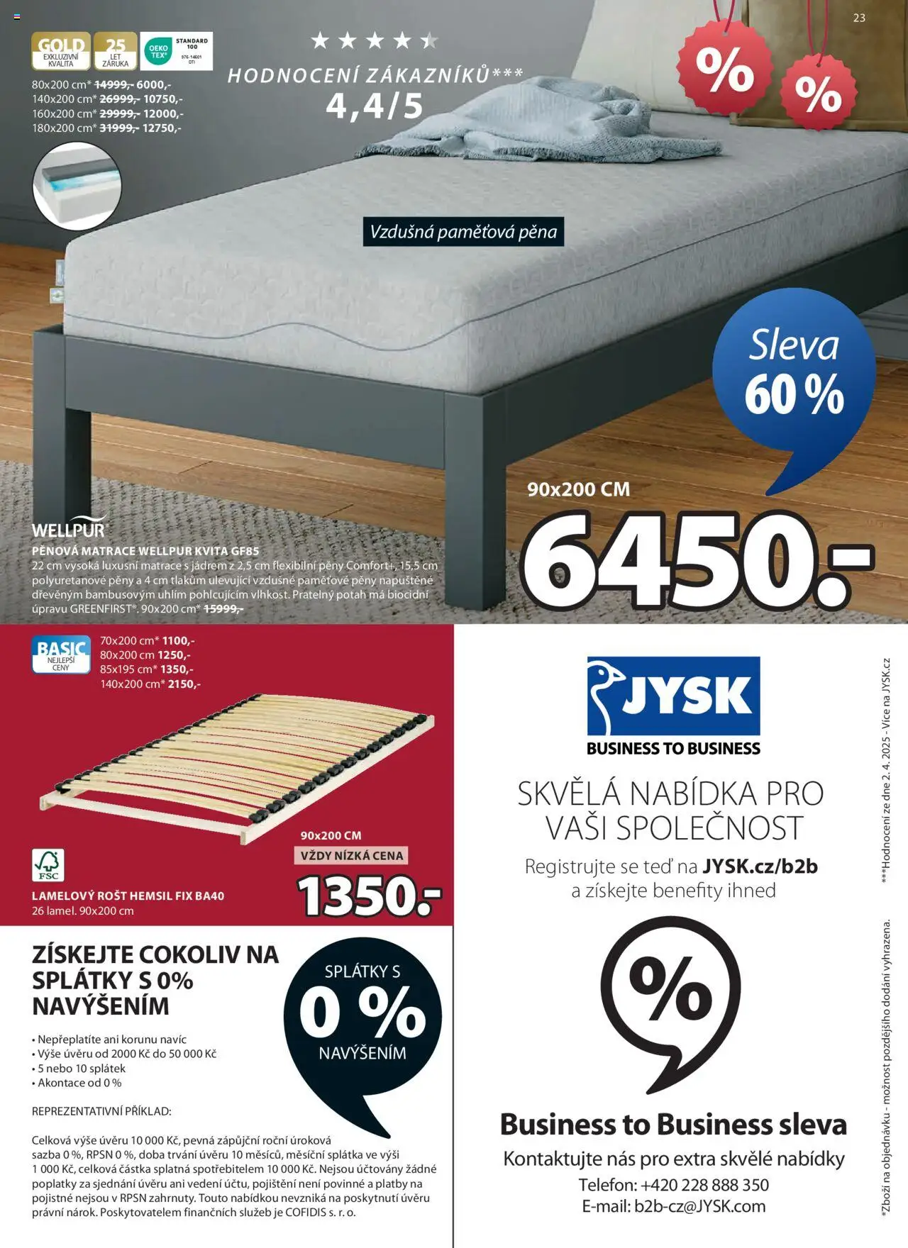 JYSK leták od 28.05.2025 | Strana: 23 | Produkty: Matrace, Rošt