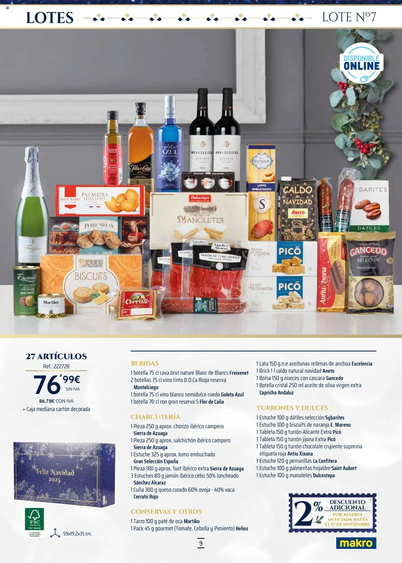 Makro - Lotes y cestas Norte 2 │ válido desde el 04.10.2025 | Página: 9 | Productos: Vino, Anchoa, Cuna, Caja