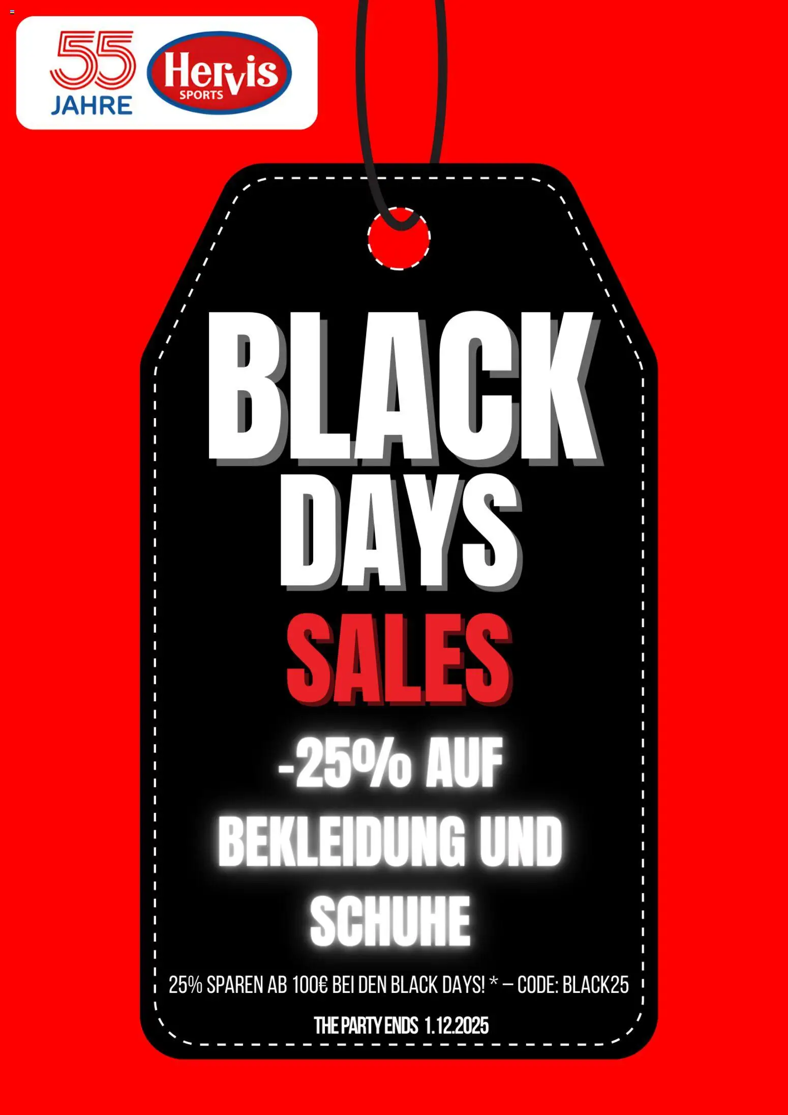 Hervis - Black Friday gültig ab 27.11.2025 | Seite: 1 | Produkte: Bekleidung