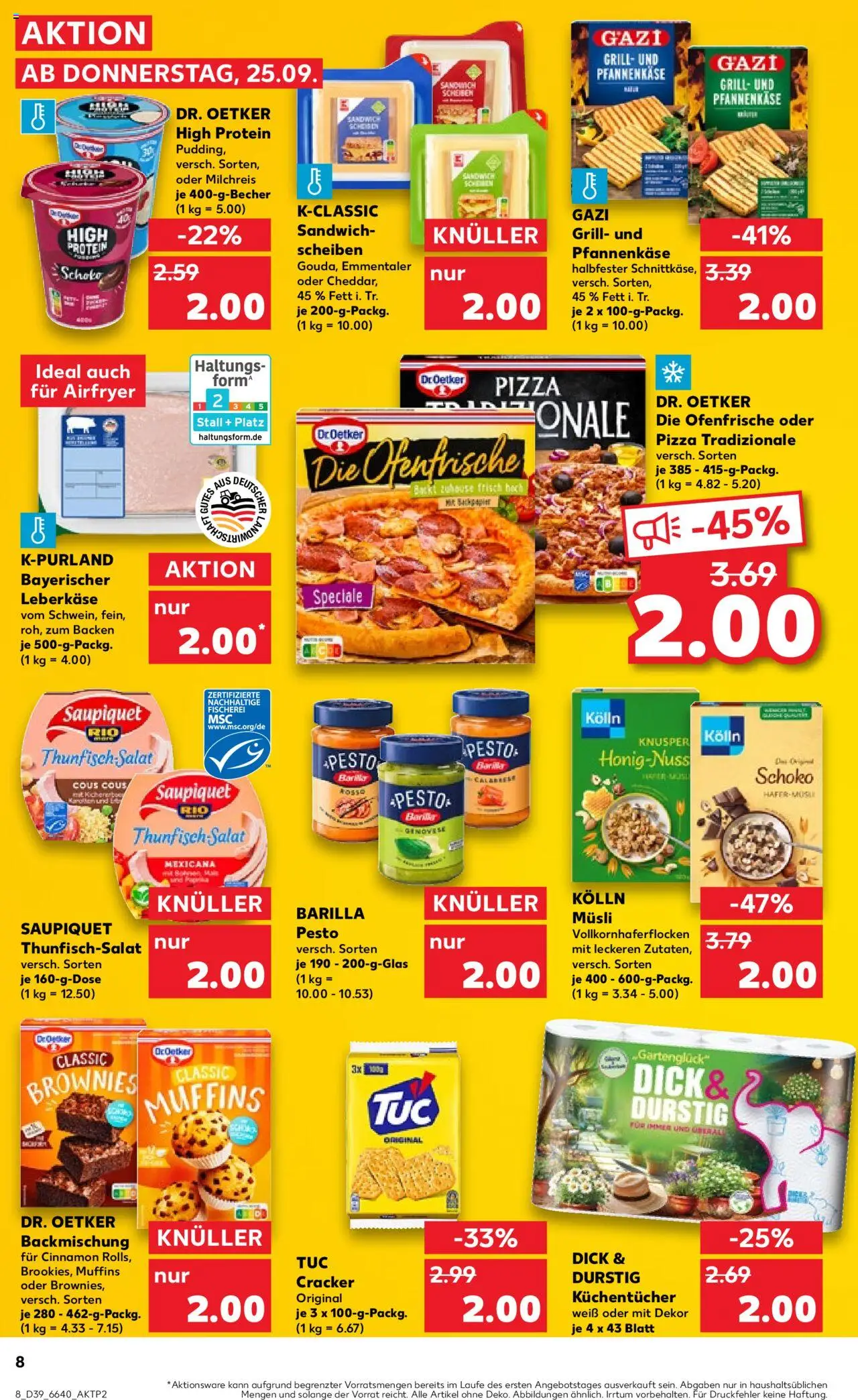 Kaufland Prospekt 	 – gültig ab 25.09.2025 | Seite: 8 | Produkte: Kolln, Kolln musli, Thunfisch, Leberkase
