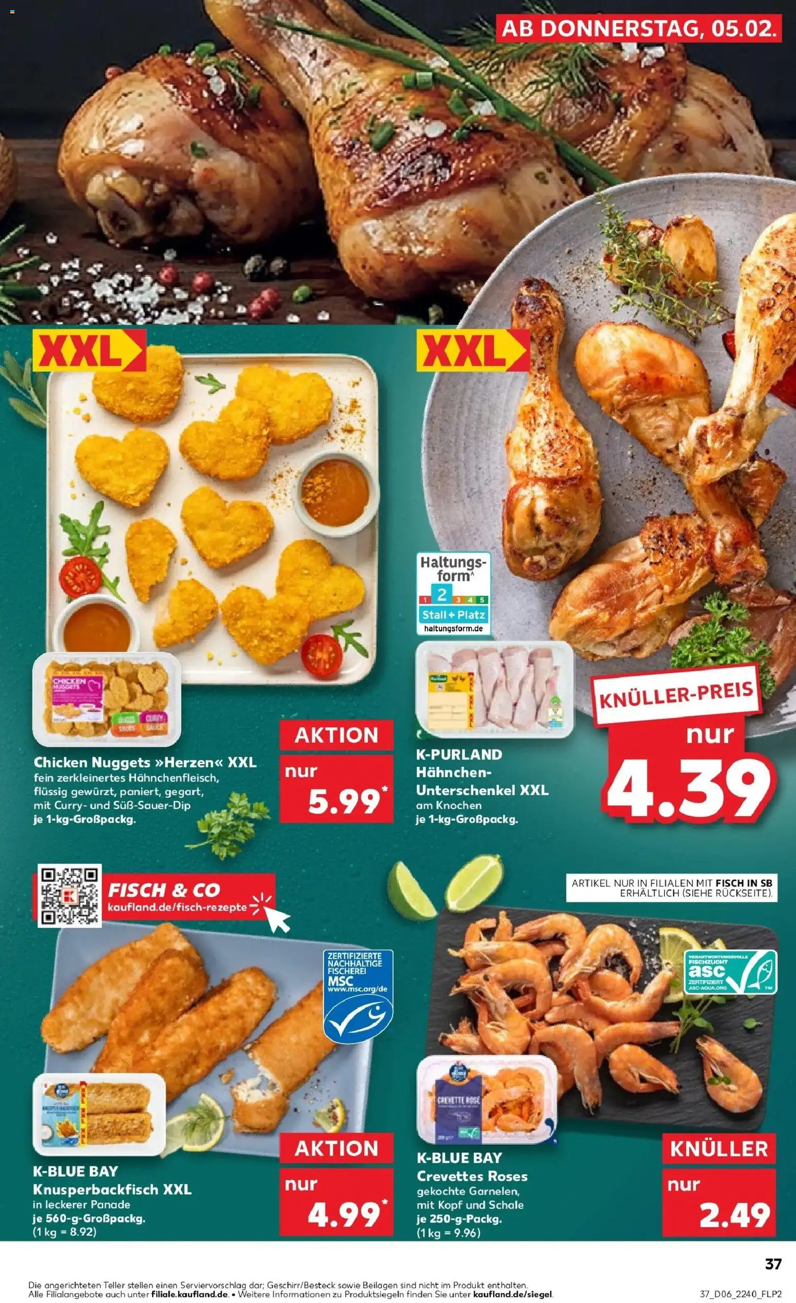 Kaufland prospekt Östringen	 – gültig ab 09.02.2026 | Seite: 37 | Produkte: Hahnchen, Fisch
