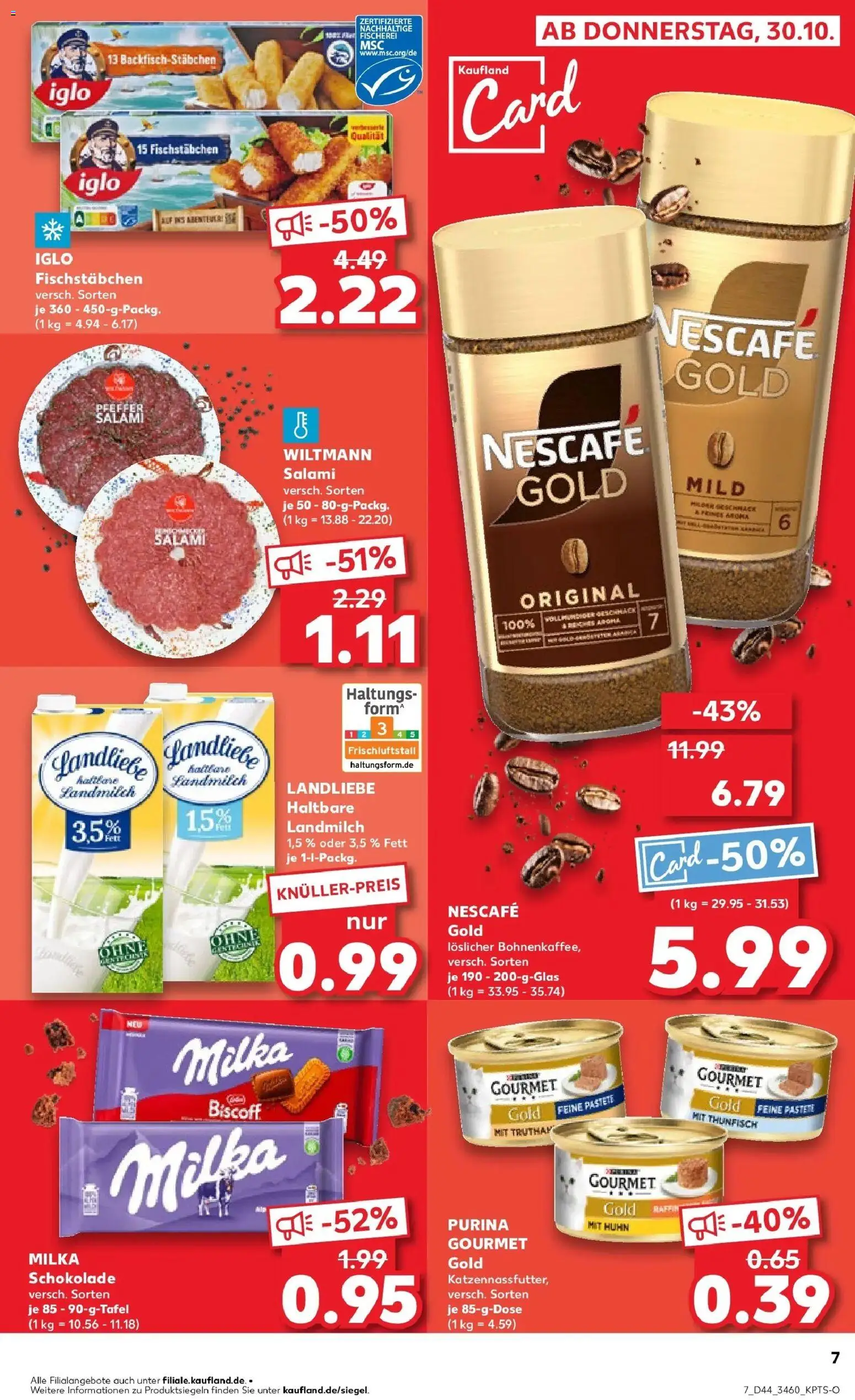 Kaufland prospekt Weiden In Der Oberpfalz	 – gültig ab 03.11.2025 | Seite: 7 | Produkte: Thunfisch, Iglo, Milka, Nescafe gold