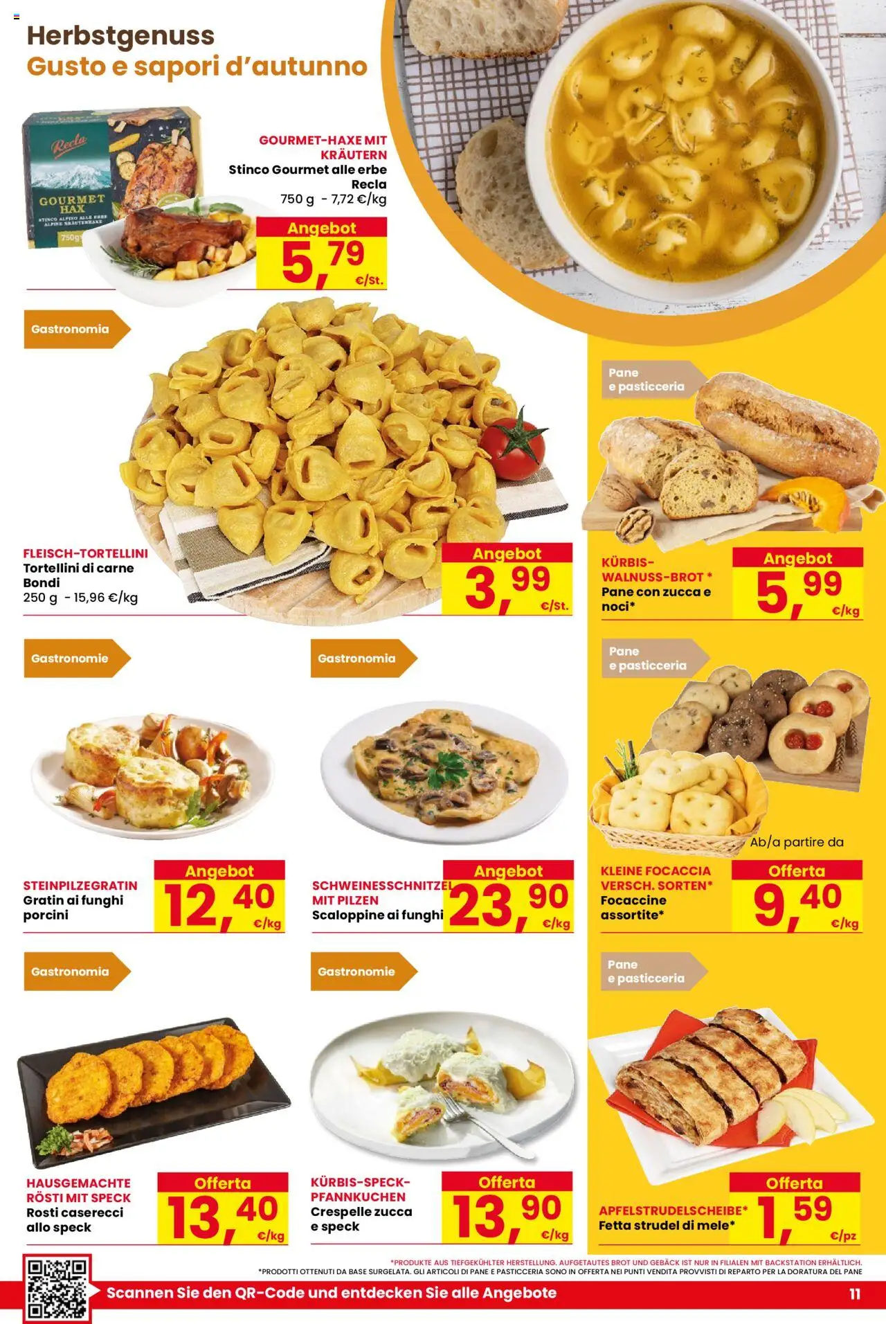 Volantino Despar del 16.10.2025 | Pagina: 11 | Prodotti: Pane, Focaccia, Funghi, Zucca