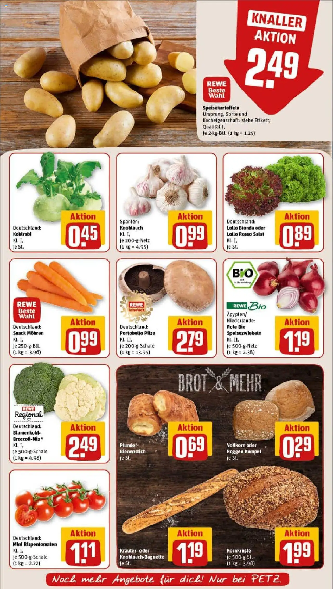 Rewe prospekt Pulsnitz	 - gültig ab dem 06.07.2025 | Seite: 7 | Produkte: Kohlrabi, Mohren, Knoblauch, Brot