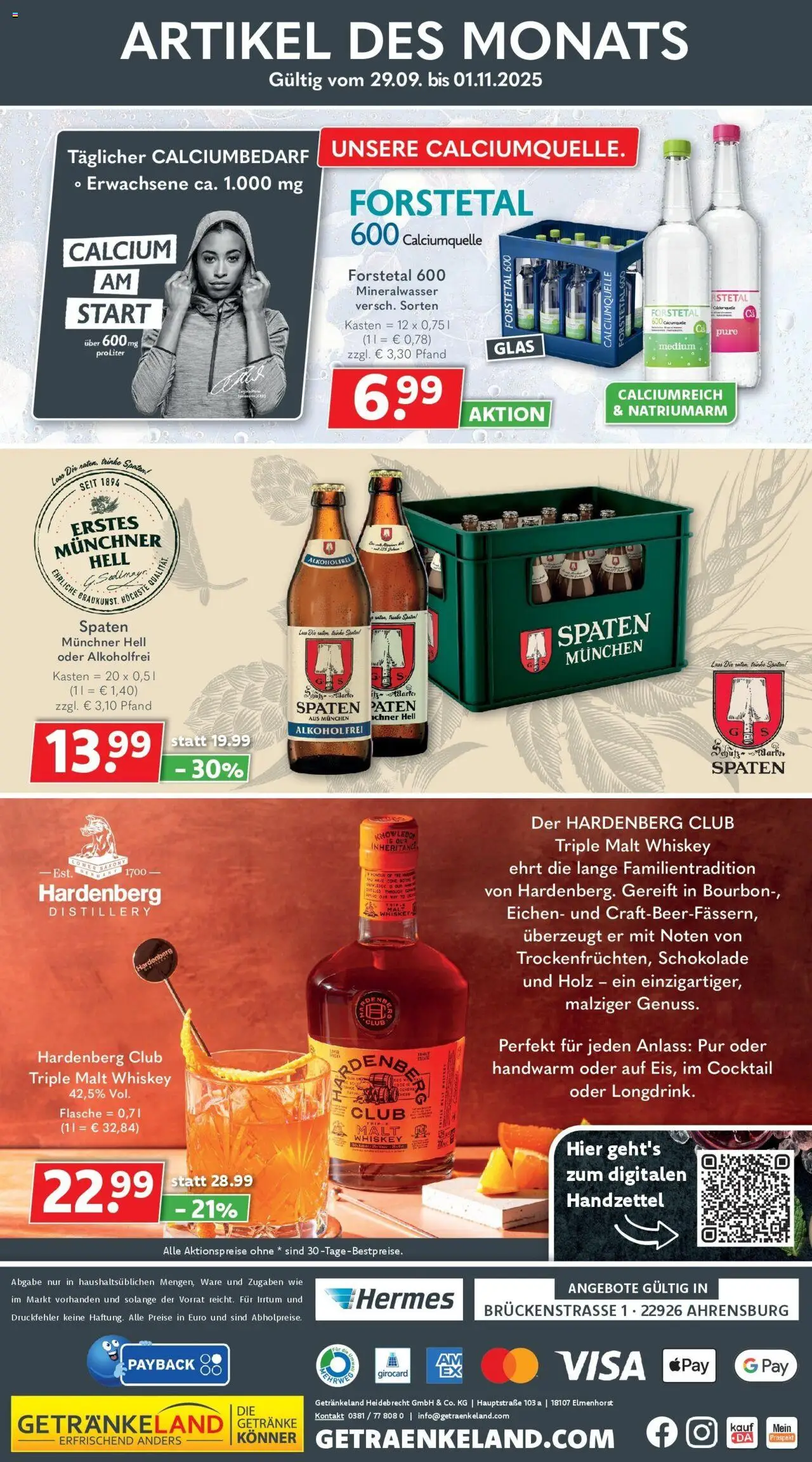 Getränkeland - Getränkeland: Getränkeangebote – gültig ab 28.09.2025 | Seite: 8 | Produkte: Schokolade, Mineralwasser, Bourbon, Whiskey