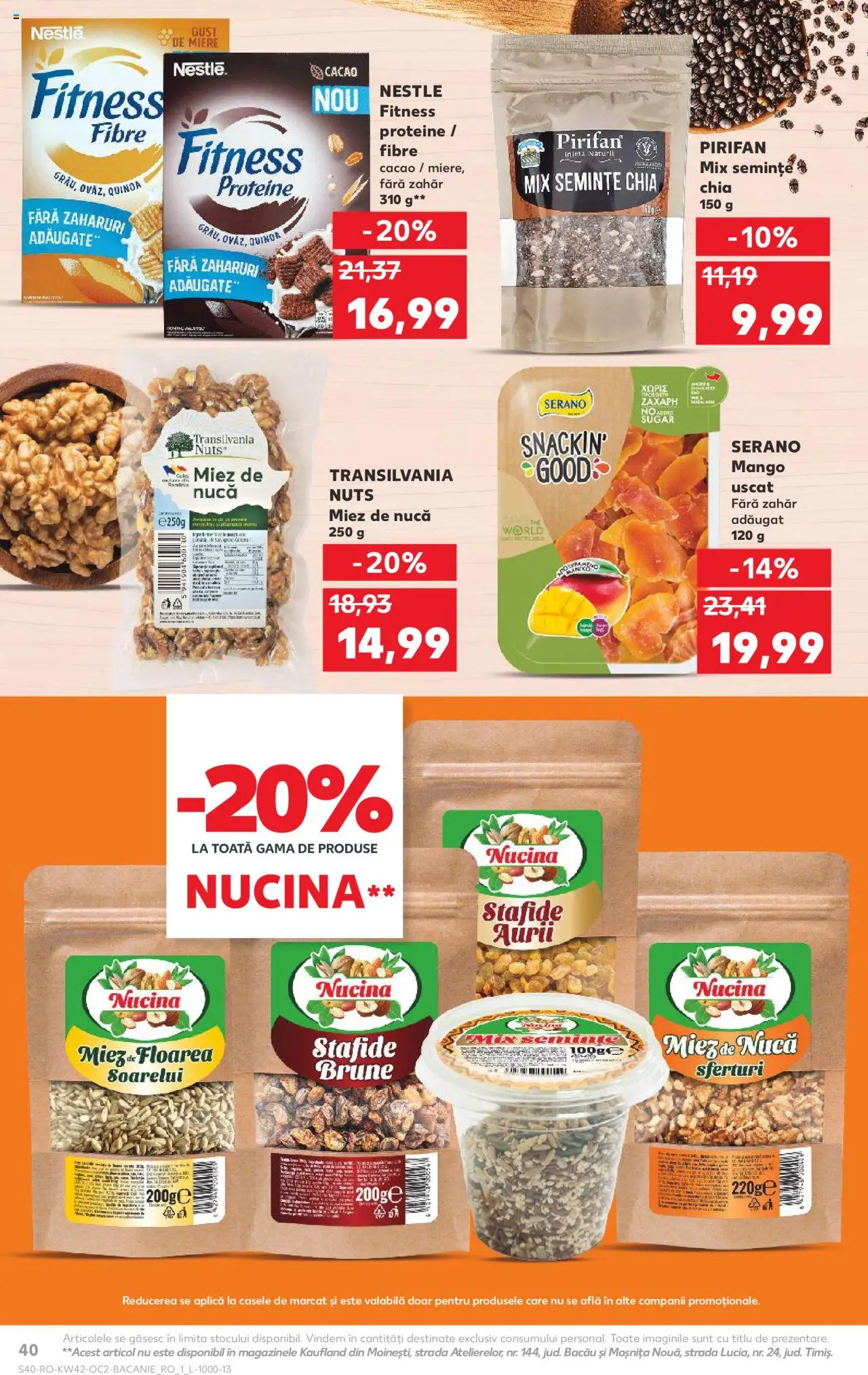 Kaufland RO akciós ujság - amely érvényes a következő dátumtól: 15.10.2025 | Oldal: 40 | Termékek: Quinoa, Mangó