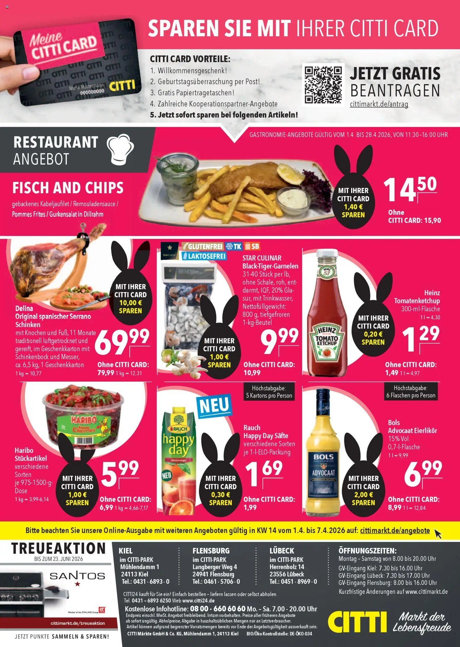CITTI Markt Prospekt 	 – gültig ab 01.04.2026 | Seite: 26 | Produkte: Pommes, Pommes frites, Fisch, Uhr