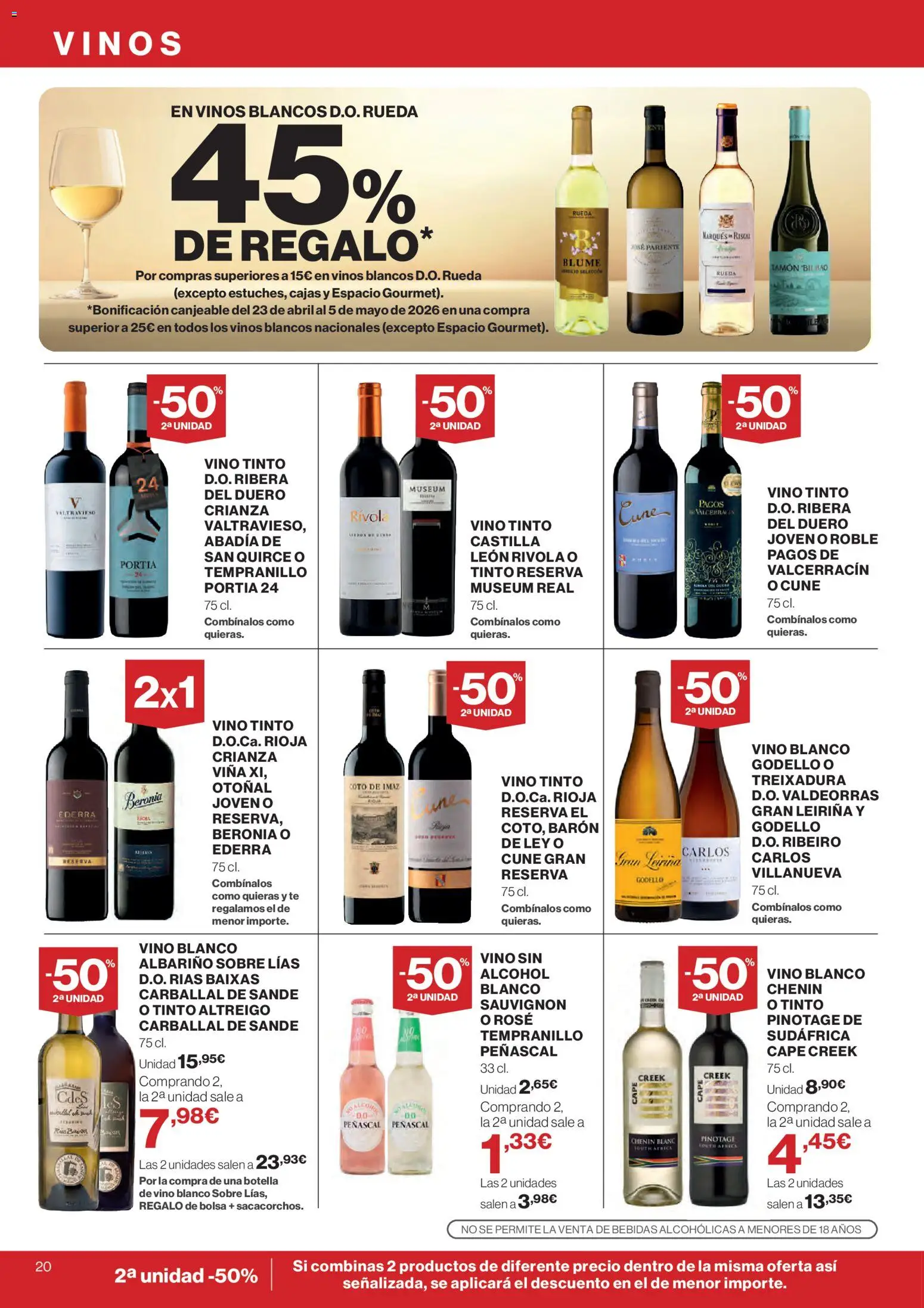 Supercor folleto │ válido desde el 09.04.2026 | Página: 20 | Productos: Vino, Té, Bolsa, Γάντι φούρνου