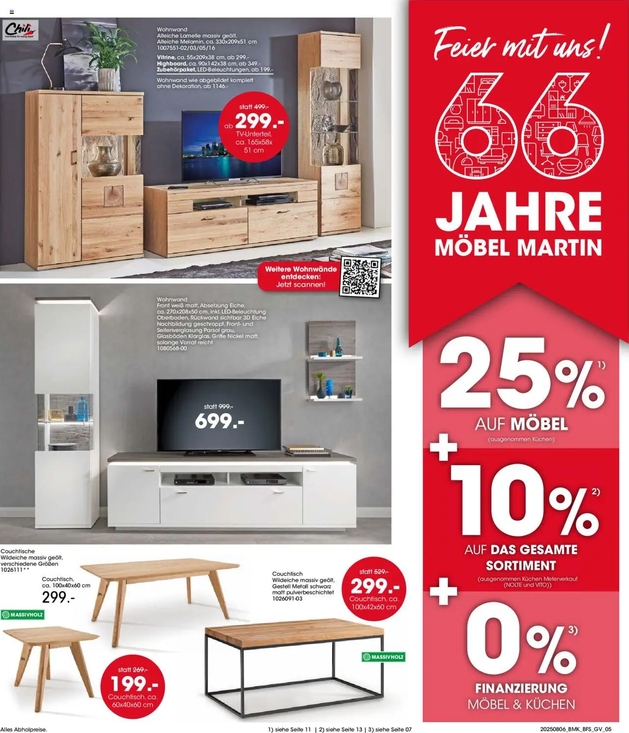 Möbel Martin Prospekt 	 - gültig ab dem 06.08.2025 | Seite: 5 | Produkte: Wohnwand, Couchtisch, Chili, Kuchen