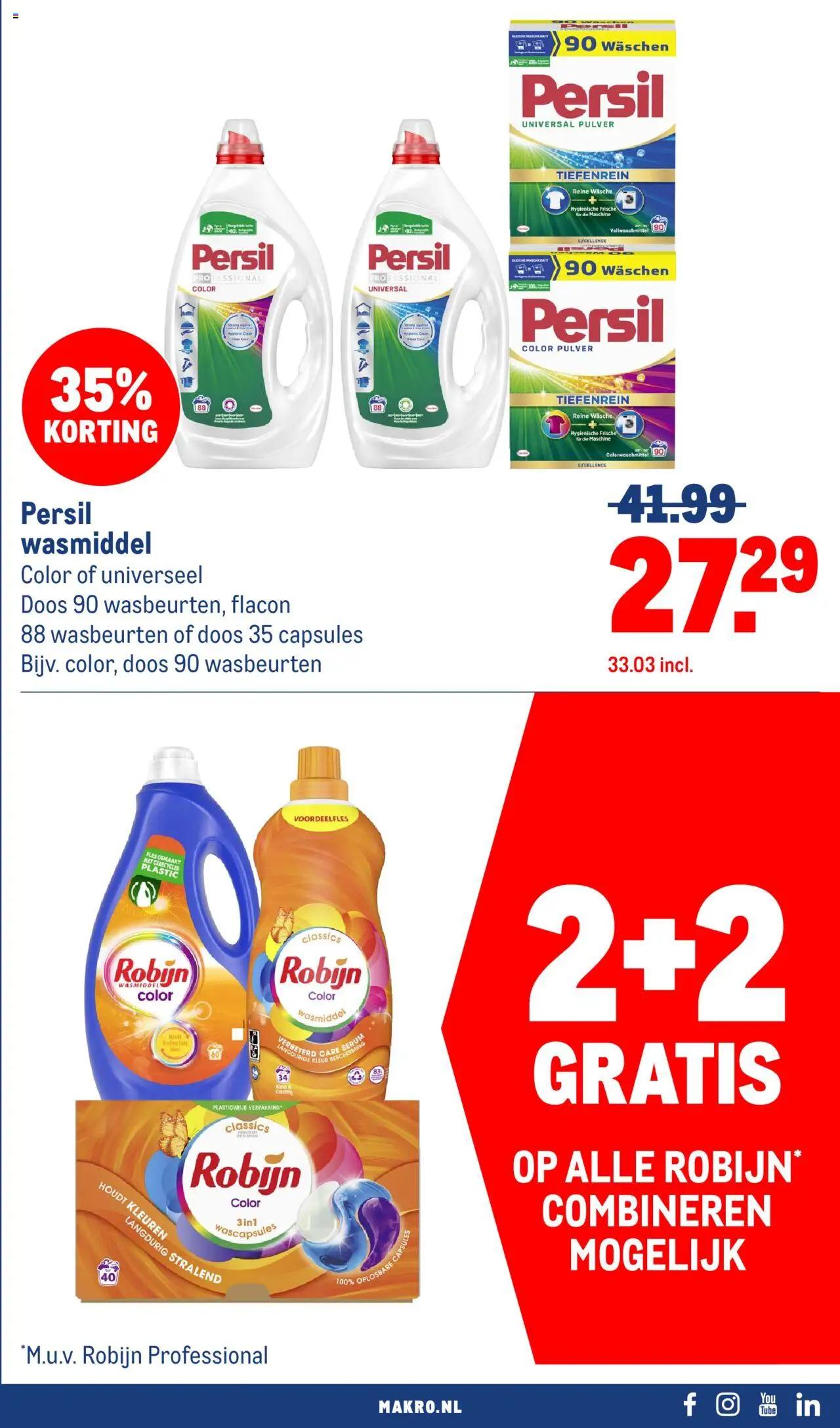  | Pagina: 35 | Producten: Wasmiddel, Robijn, Fles