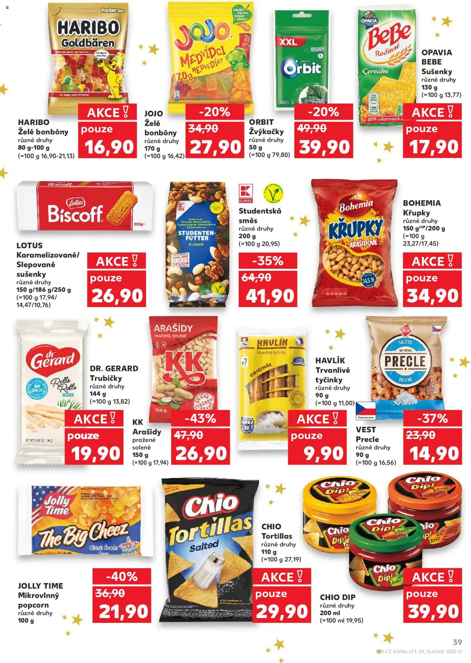 Kaufland leták - Praha 8 od 12.11.2025 | Strana: 39 | Produkty: Tortilla chips, Křupky, Bebe sušenky, Sušenky