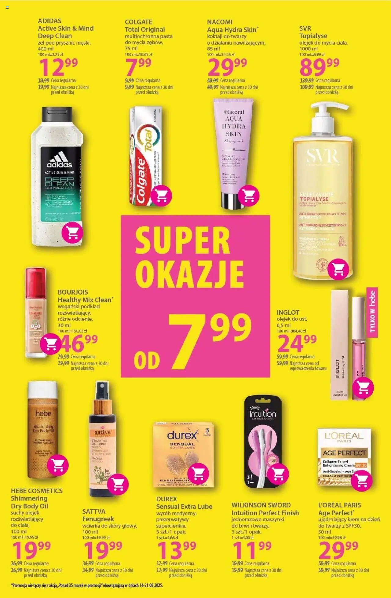 Hebe Gazetka od 07.08.2025 | Strona: 17 | Produkty: Prysznic, Body, Krem, Finish