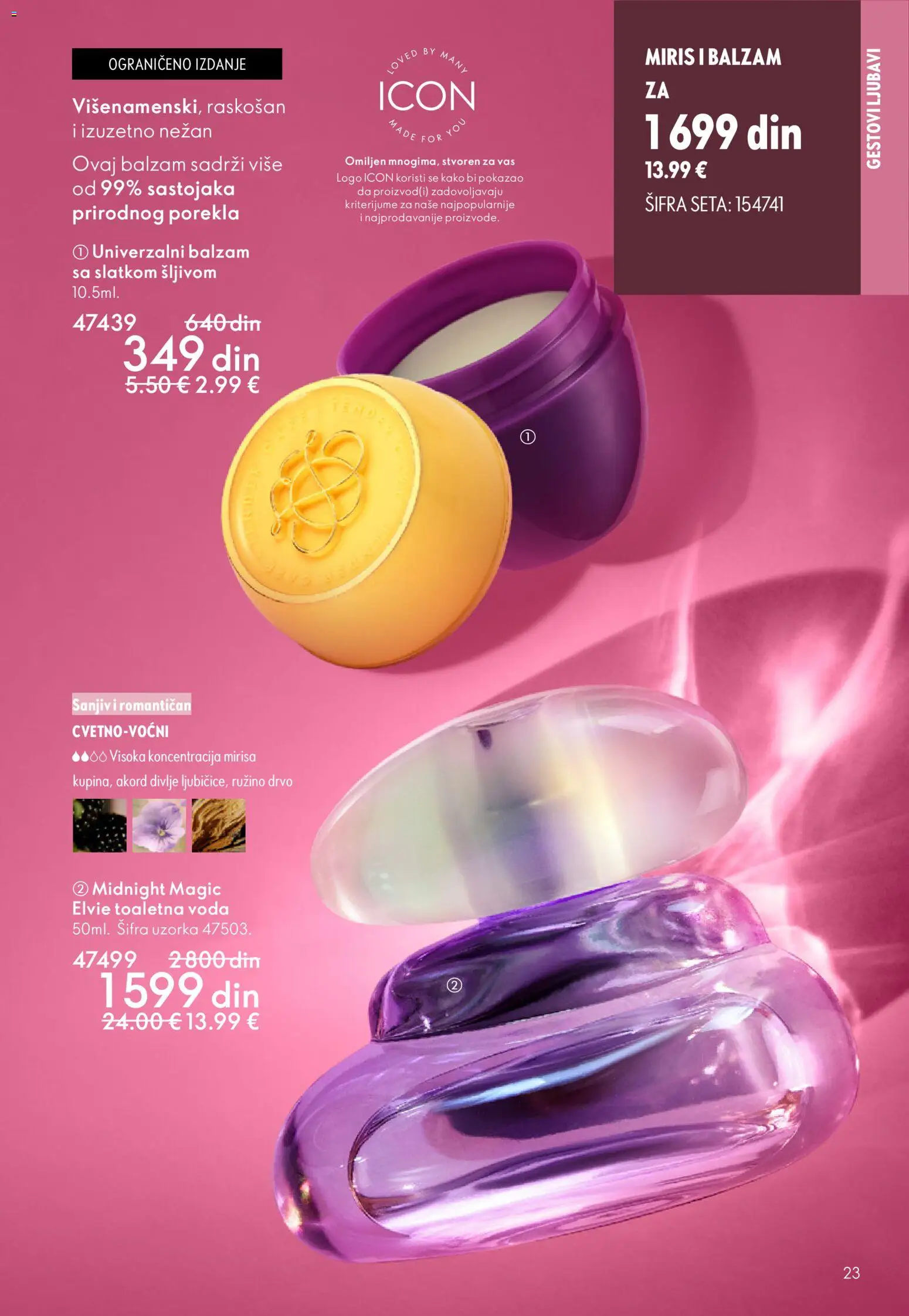 Oriflame katalog - važi od 28.01.2026 | Strana: 23 | Proizvode: Miris, Toaletna voda, Voda, Balzam