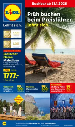 Lidl Reisen Prospekt 	 ab 31.01.2026 gültig
