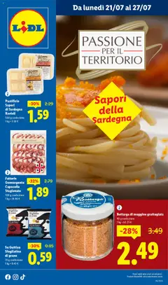 Anteprima del volantino Lidl Sardegna catalogo valido a partire dal 21.07.2025