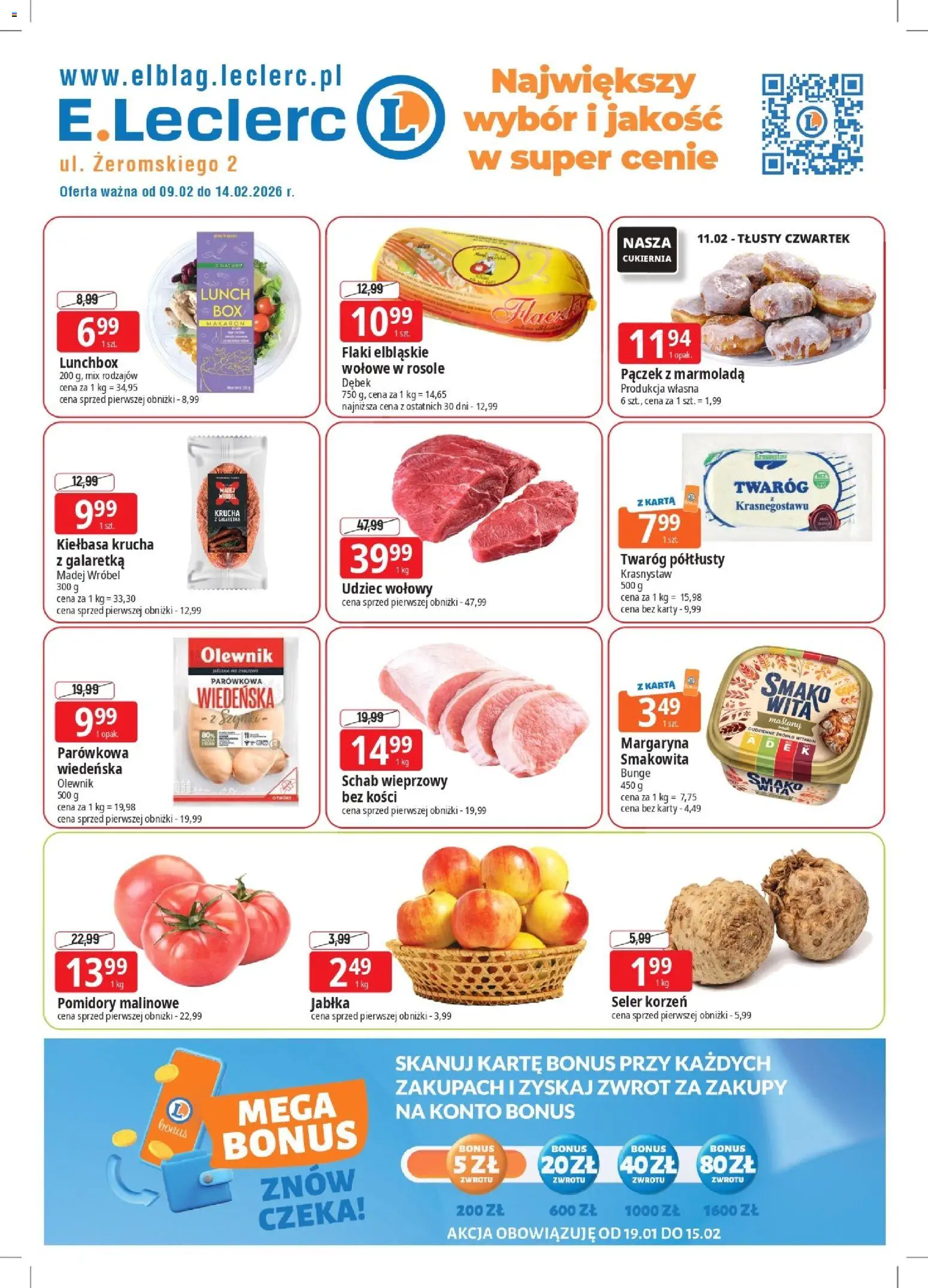 E.Leclerc Gazetka - Elbląg od 09.02.2026 | Strona: 1