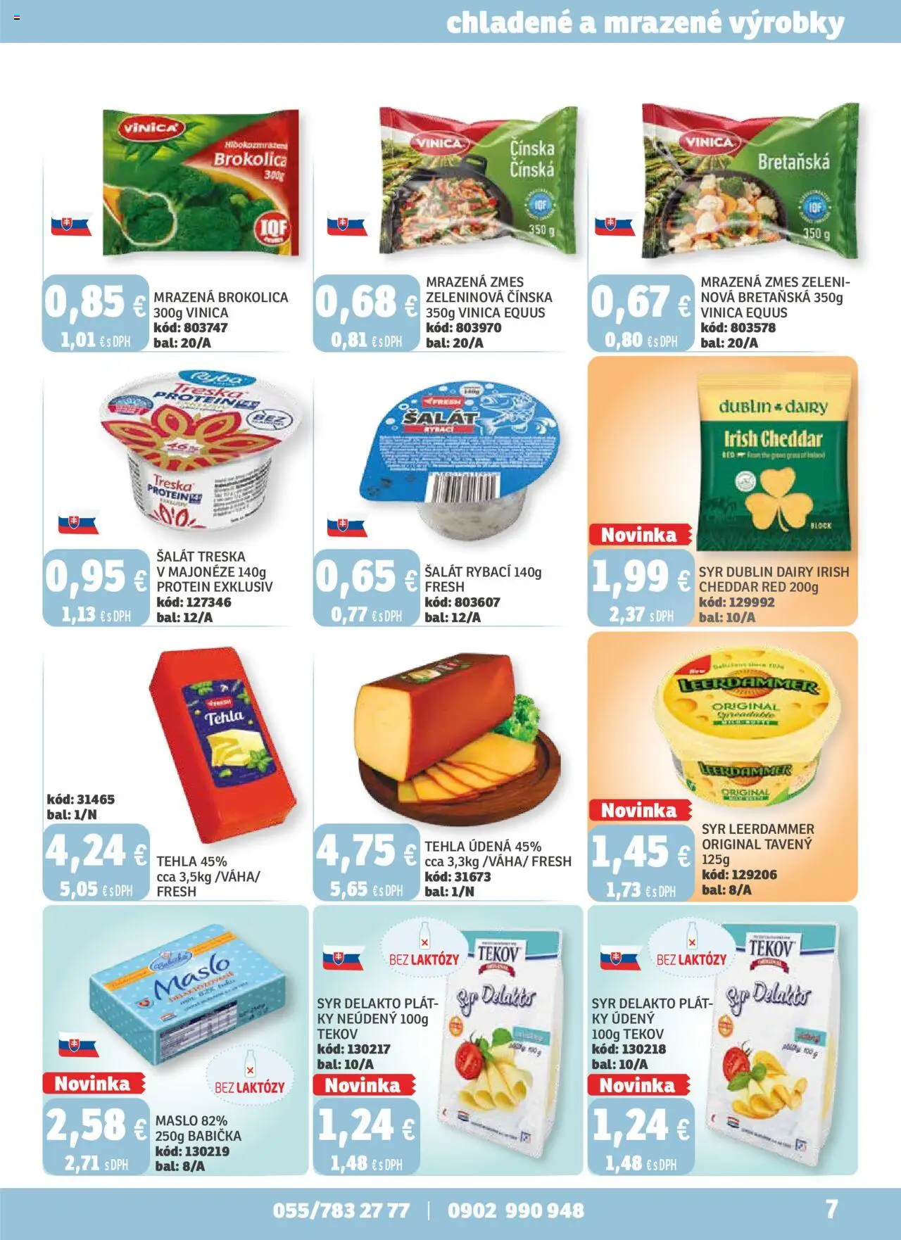 Nové Labaš akcie – leták je platný od 05.09.2025 | Strana: 7 | Produkty: Syr, Protein, Šalát, Treska
