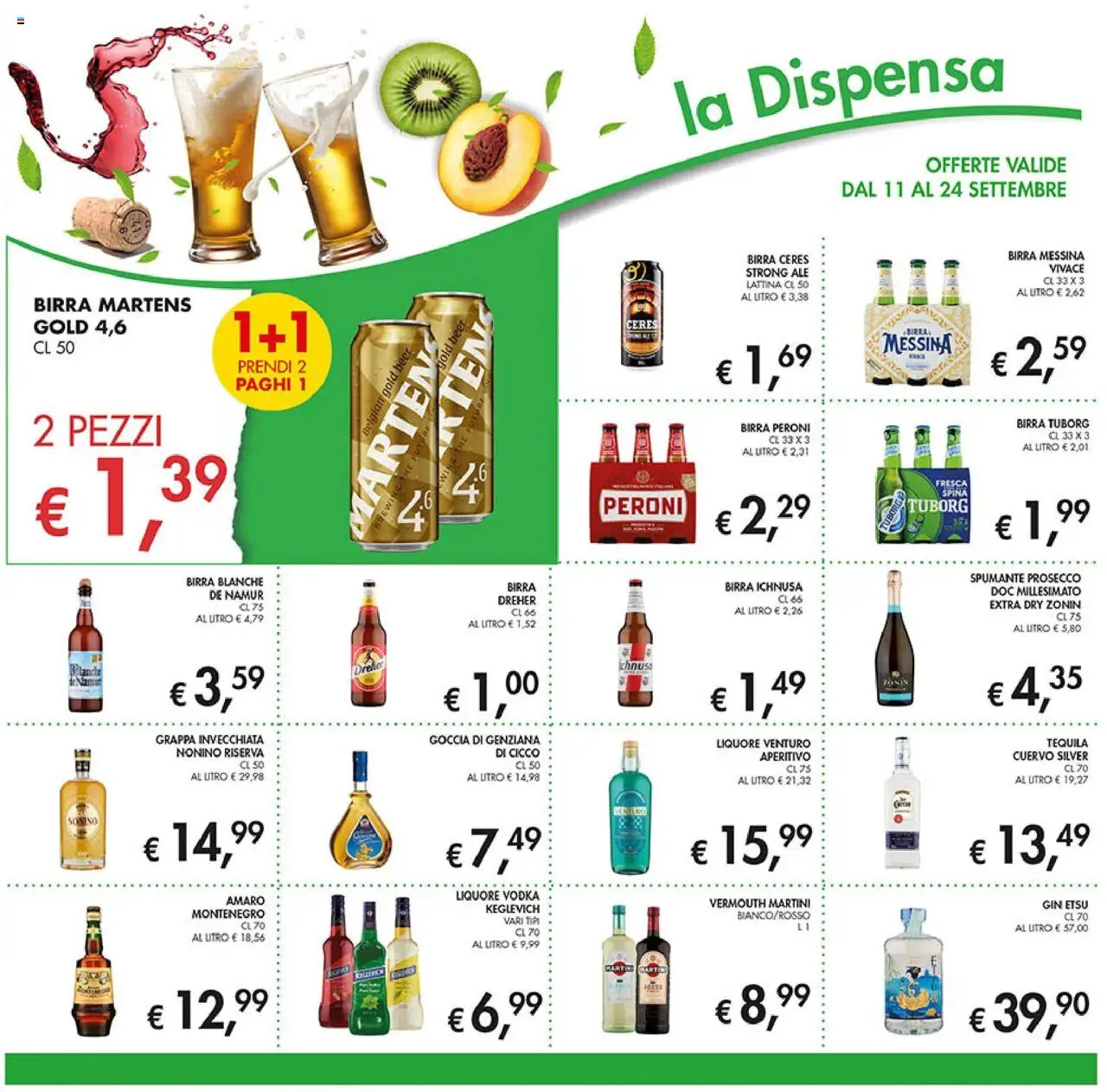 Volantino Coal del 11.09.2025 | Pagina: 16 | Prodotti: Ceres, Grappa, Amaro, Aperitivo