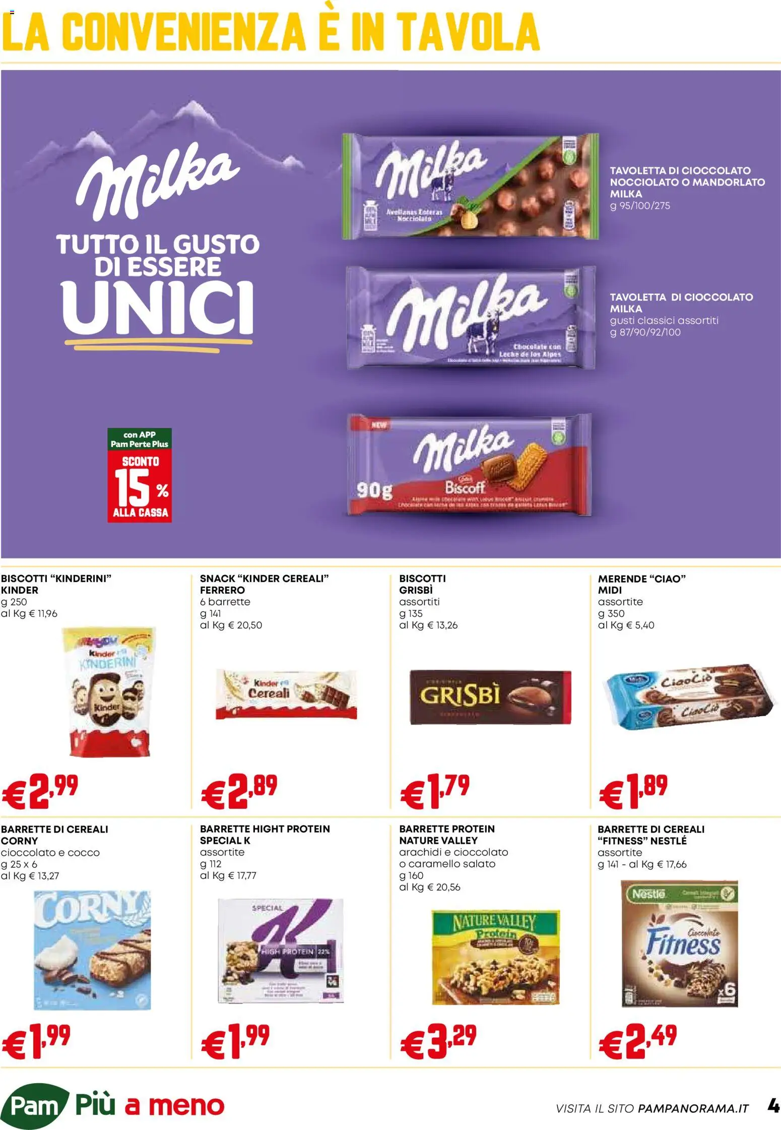 Volantino PAM del 29.01.2026 | Pagina: 4 | Prodotti: Cioccolato, Cereali, Biscotti, Arachidi