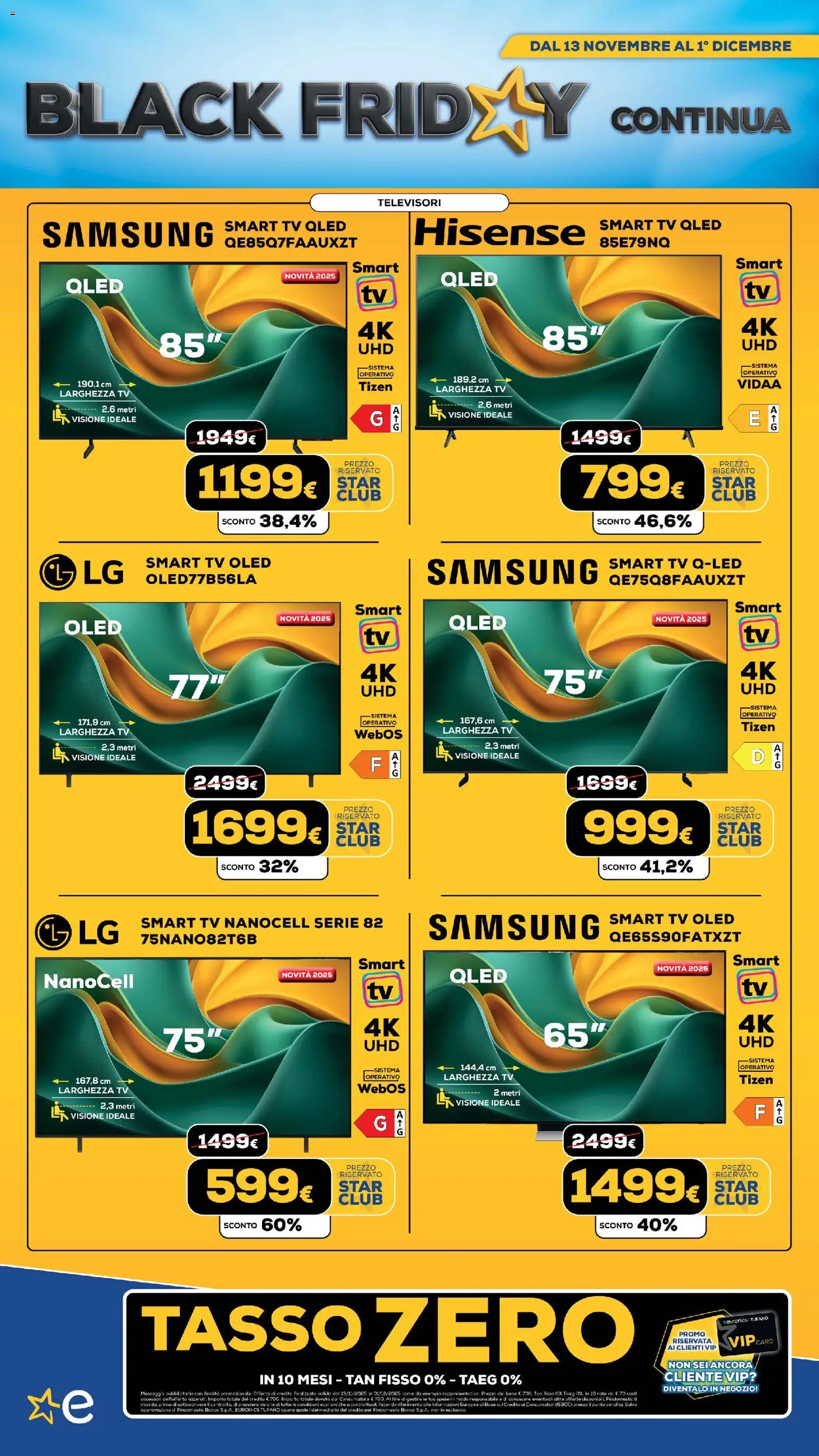 Volantino Euronics del 13.11.2025 | Pagina: 215 | Prodotti: smart TV, TV, Samsung
