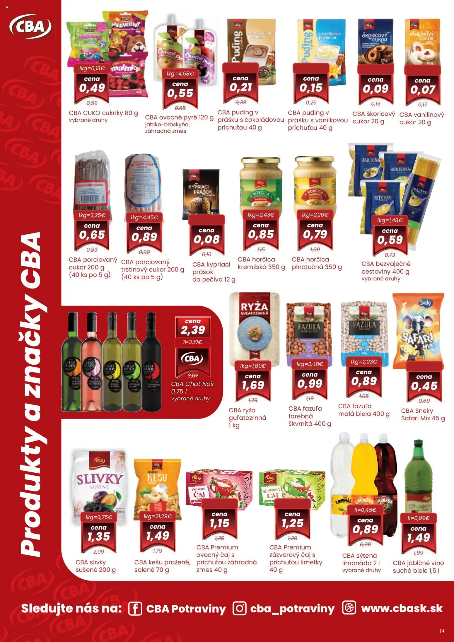 Nové Nitrazdroj akcie – leták je platný od 06.11.2025 | Strana: 14 | Produkty: Čaj, Fazuľa, Cukríky, Slivky