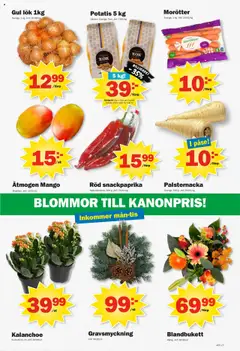 Pekås - erbjudanden - Förhandsvisning av reklamblad från butik Pekås aktuell från 20.10.2025 | Sida: 7 | Produkter: Kruka, Gul lök, Potatis, Mango