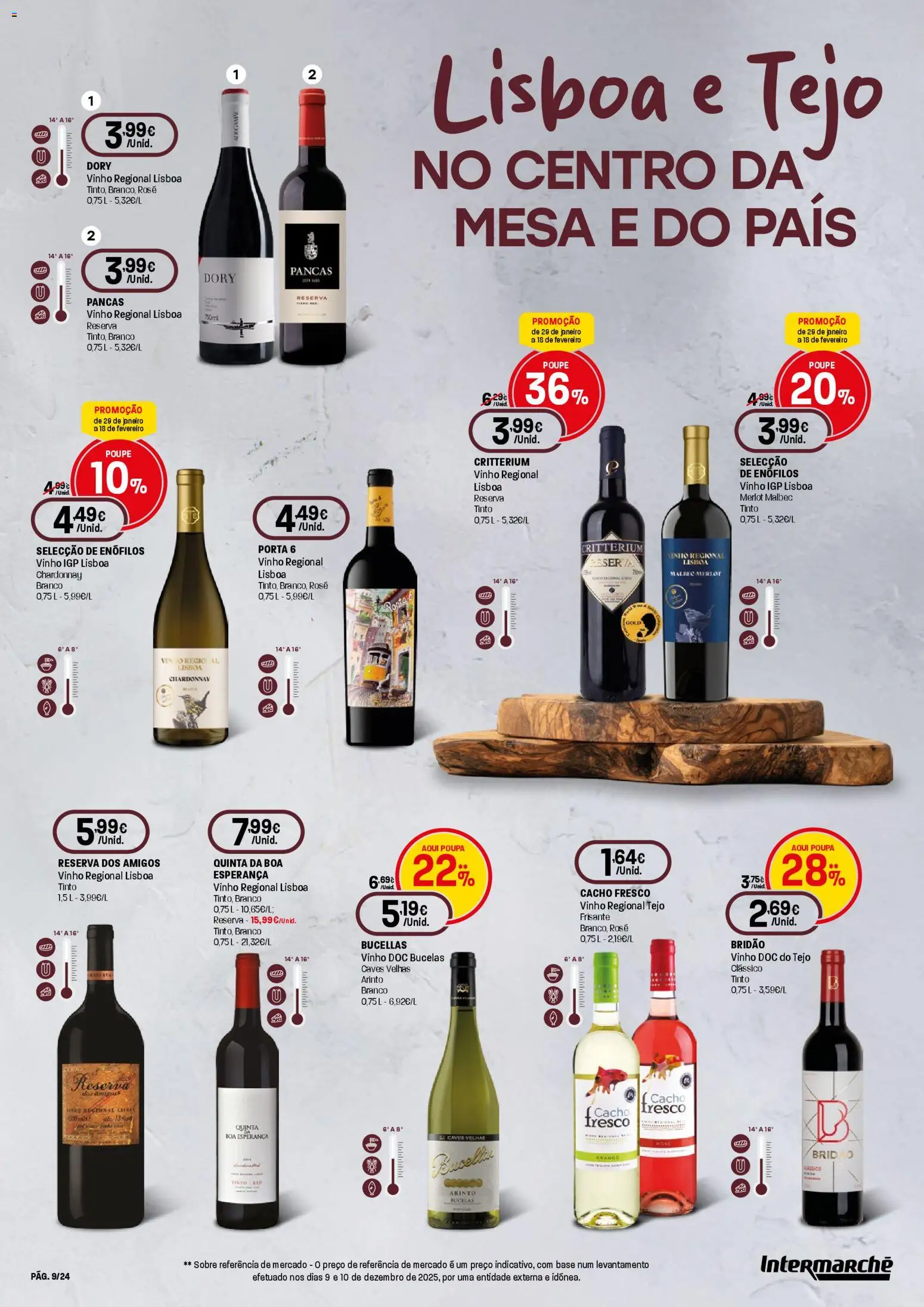 Intermarché - Queijos, Vinhos e Enchidos Contact │ válido de 29.01.2026 | Página: 9 | Produtos: Porta, Base, Mesa, Vinho