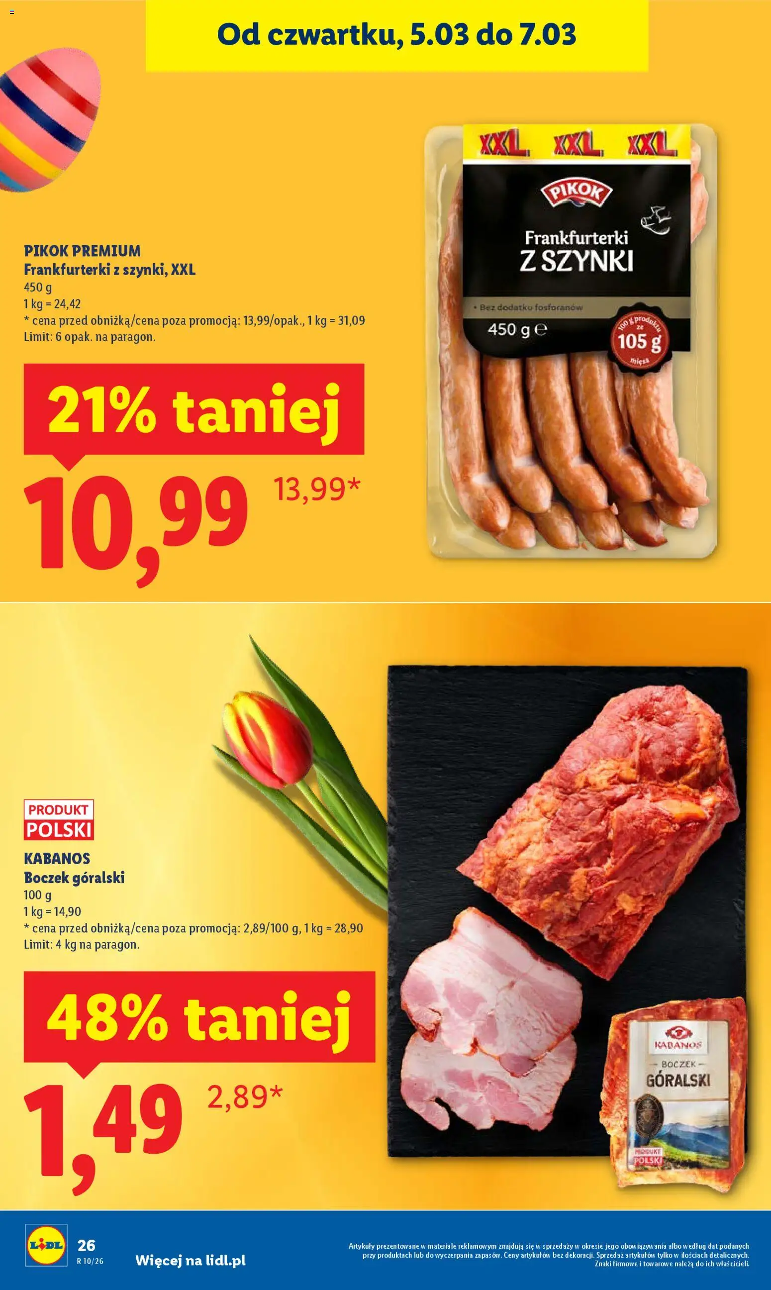 Lidl Polsko leták od 05.03.2026 | Strana: 26 | Produkty: Kabanos, Pikok