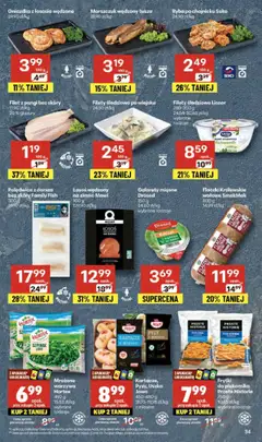 Pogląd oferty "Delikatesy Centrum Gazetka" - ważna od 16.10.2025 | Strona: 34 | Produkty: Kurczak, Łosoś, Frytki, Warzywa
