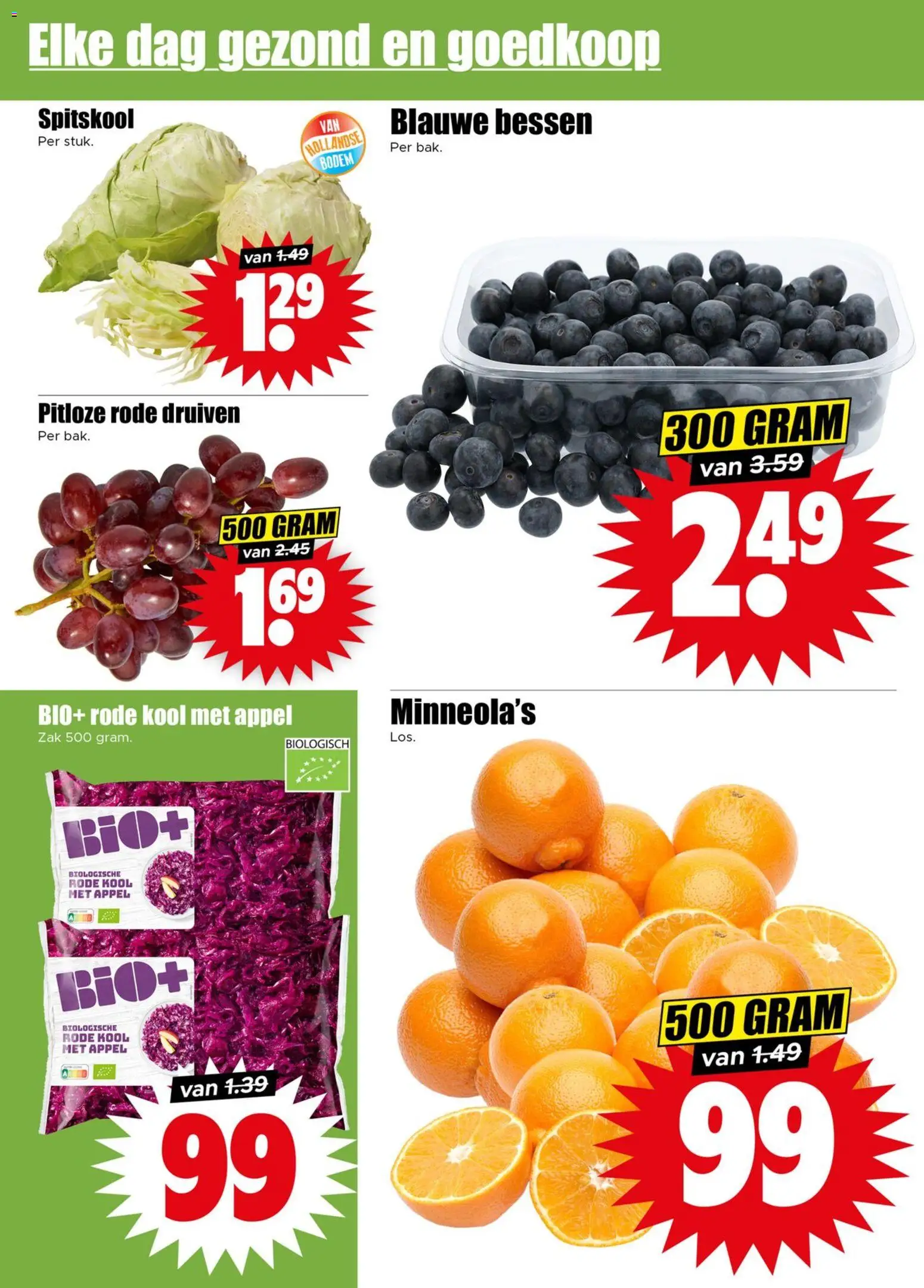 {H1} | Pagina: 2 | Producten: Kool, Zak, Appel, Druiven