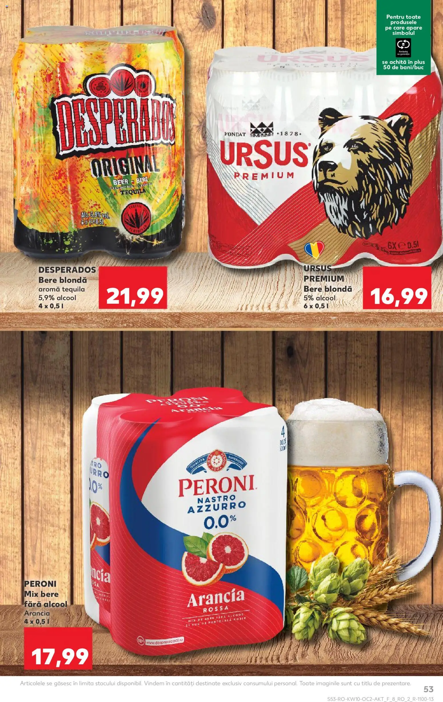 Kaufland RO akciós ujság - amely érvényes a következő dátumtól: 04.03.2026 | Oldal: 53 | Termékek: Tequila