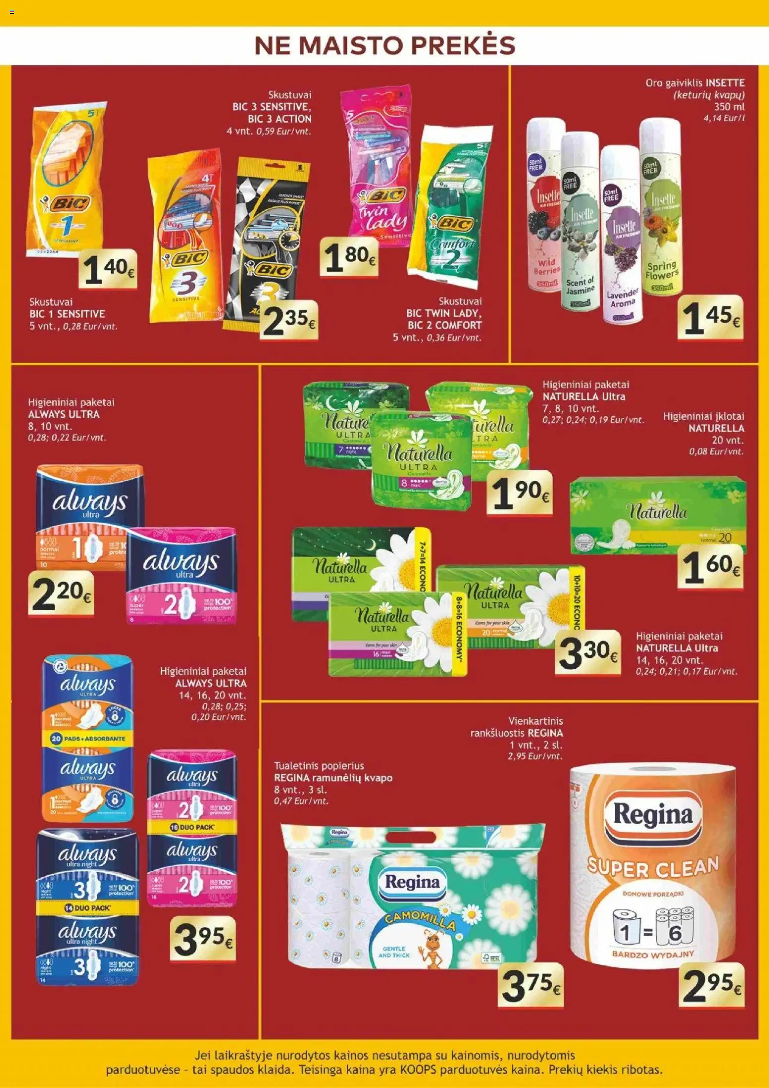 Koops akcijos nuo 09.03.2026 | Puslapis: 17 | Prekių: Rankšluostis, Tualetinis popierius
