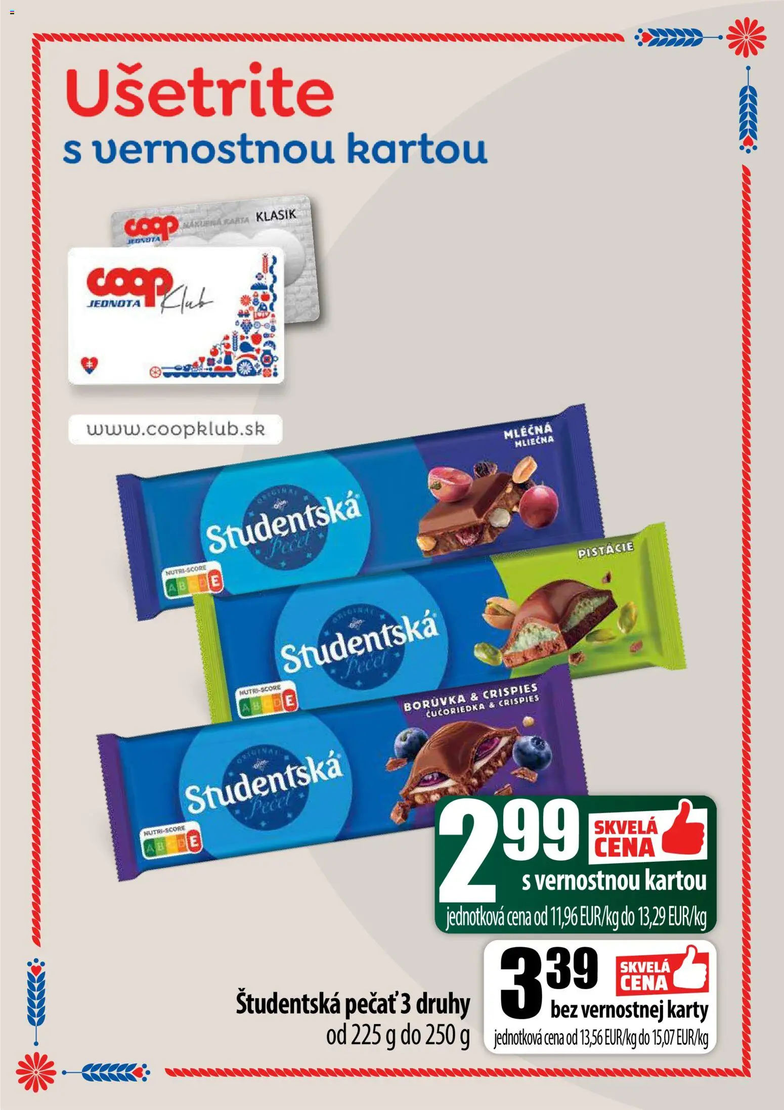 Nové COOP Jednota akcie – leták je platný od 22.12.2025 | Strana: 37 | Produkty: Študentská pečať, Pistácie