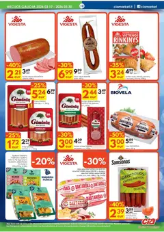 ČIA MARKET leidinys galioja nuo 17.03.2026 | Puslapis: 10 | Prekių: Vištienos, Dešrelės, Viščiukų, Dešra