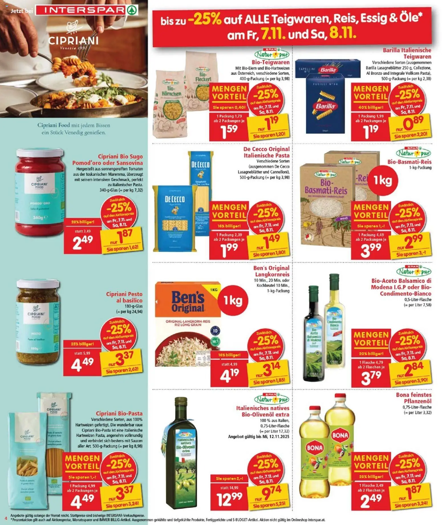 Interspar Flugblatt - Burgenland gültig ab 06.11.2025 | Seite: 5 | Produkte: Pasta, Fertiggerichte, Tomaten