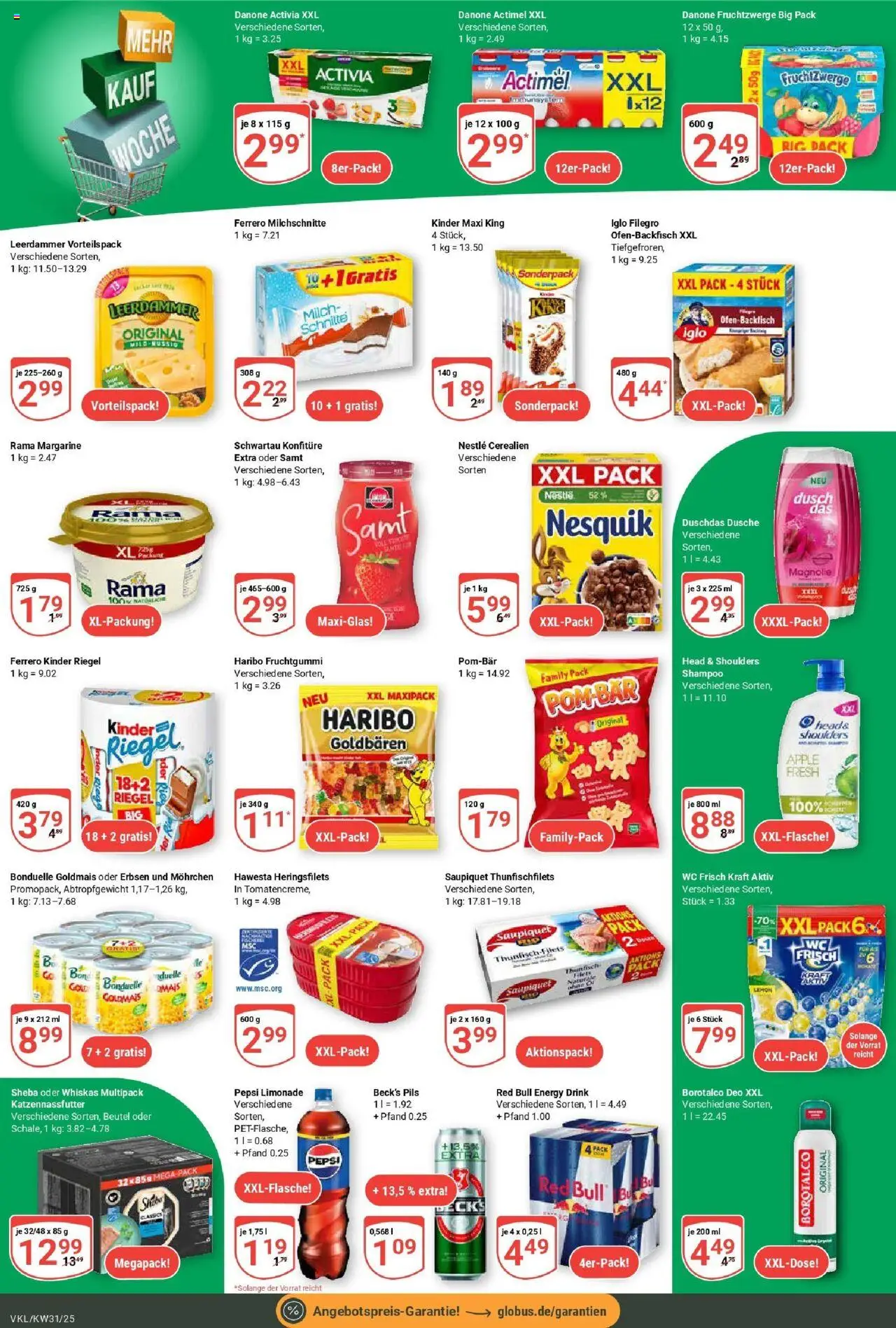 Globus prospekt Völklingen	 - gültig ab dem 28.07.2025 | Seite: 21 | Produkte: Nesquik, Dusche, Leerdammer, Duschdas