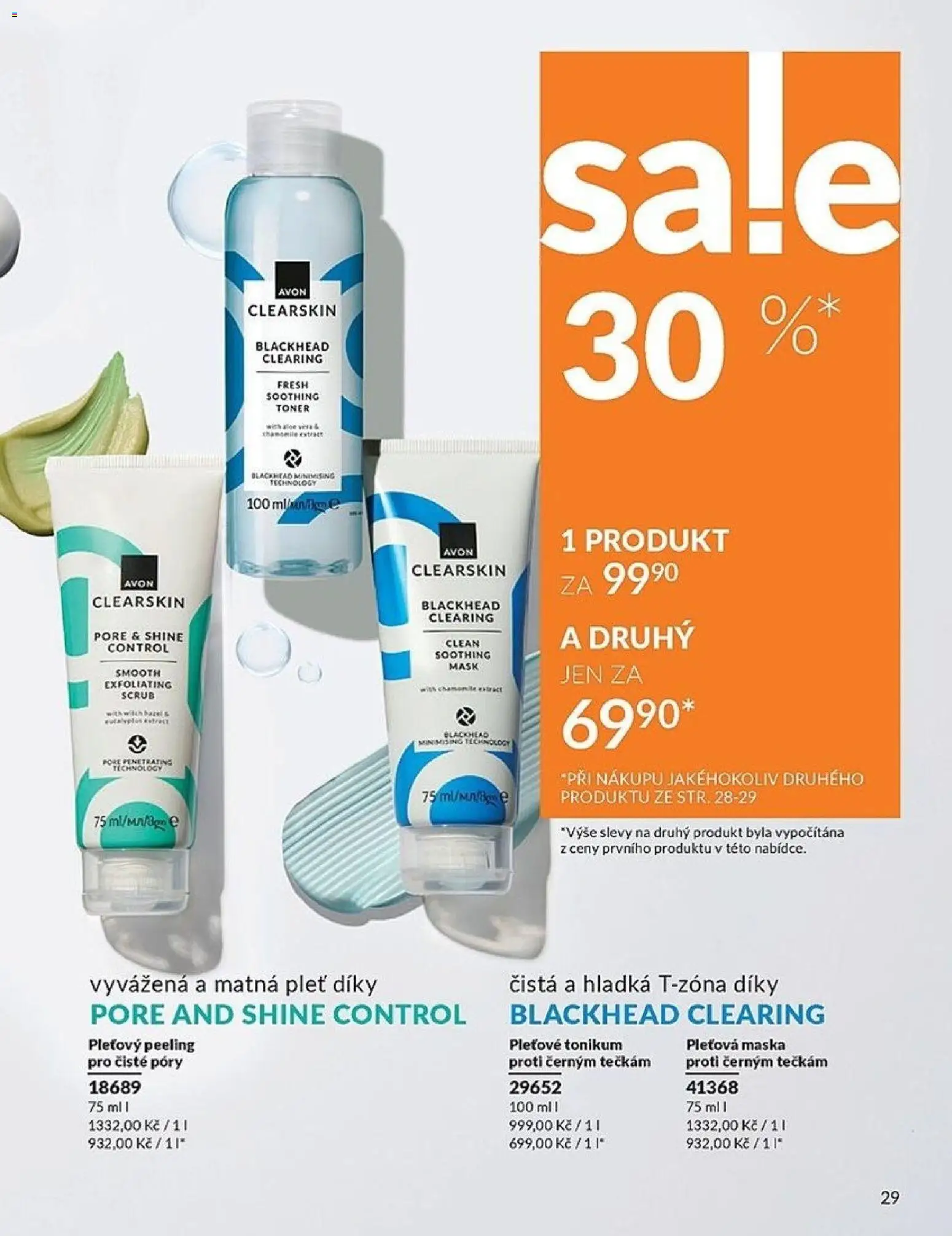 Avon Katalog 04/2026 od 01.04.2026 | Strana: 29 | Produkty: Pleťová maska, Toner, Maska, Peeling