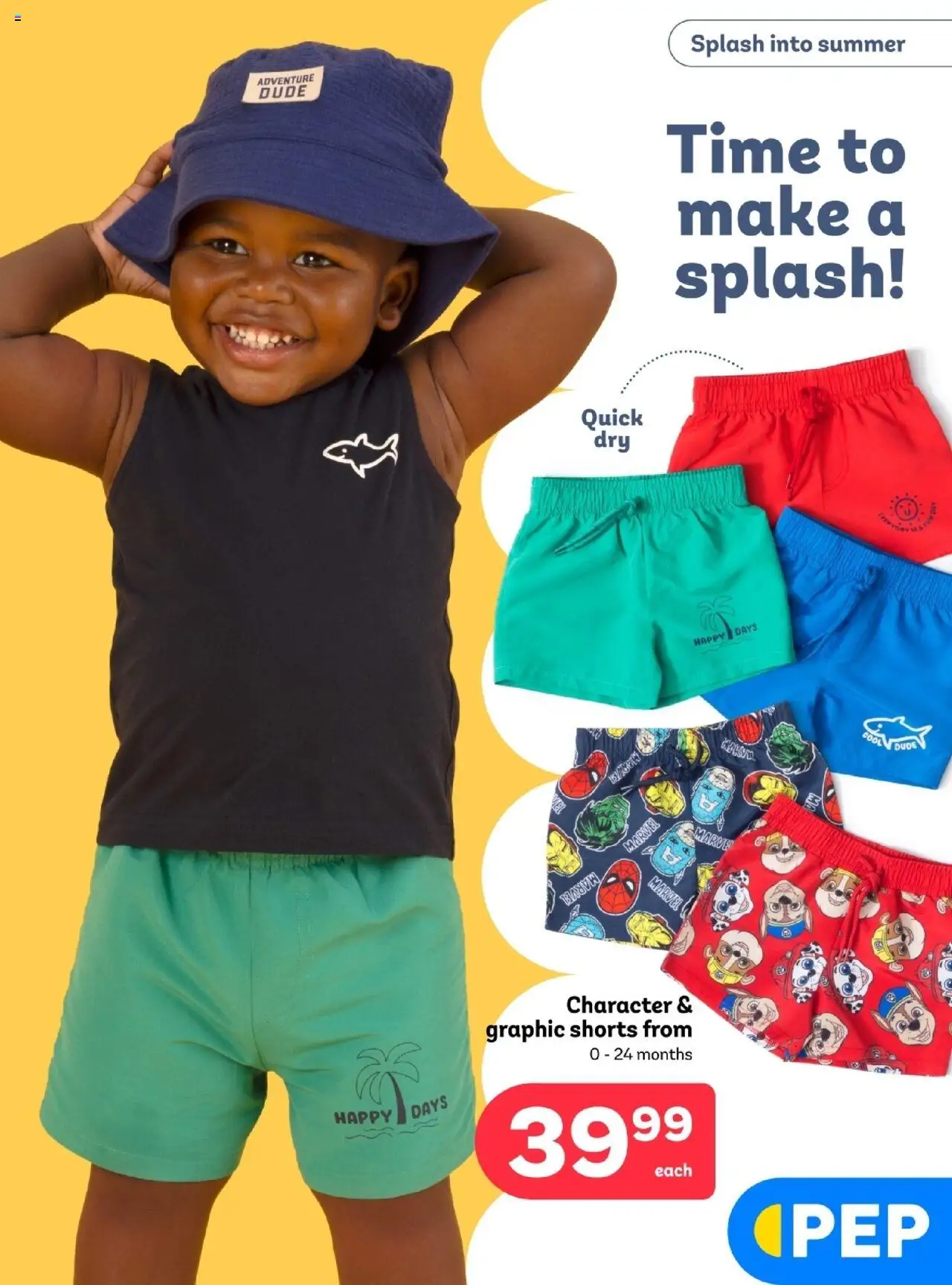 New PEP Stores catalogue – valid from 24.09.2025 | Page: 3 | Products: Shorts