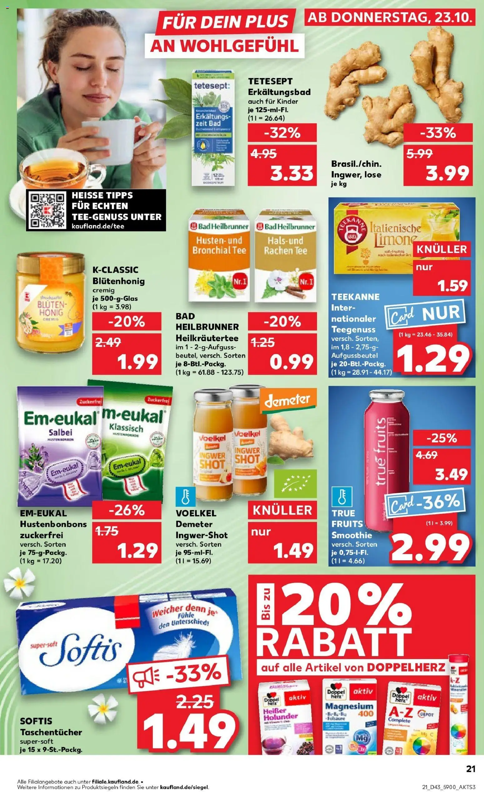 Kaufland prospekt Schwedt	 – gültig ab 27.10.2025 | Seite: 21 | Produkte: Bad, Teekanne, Tee
