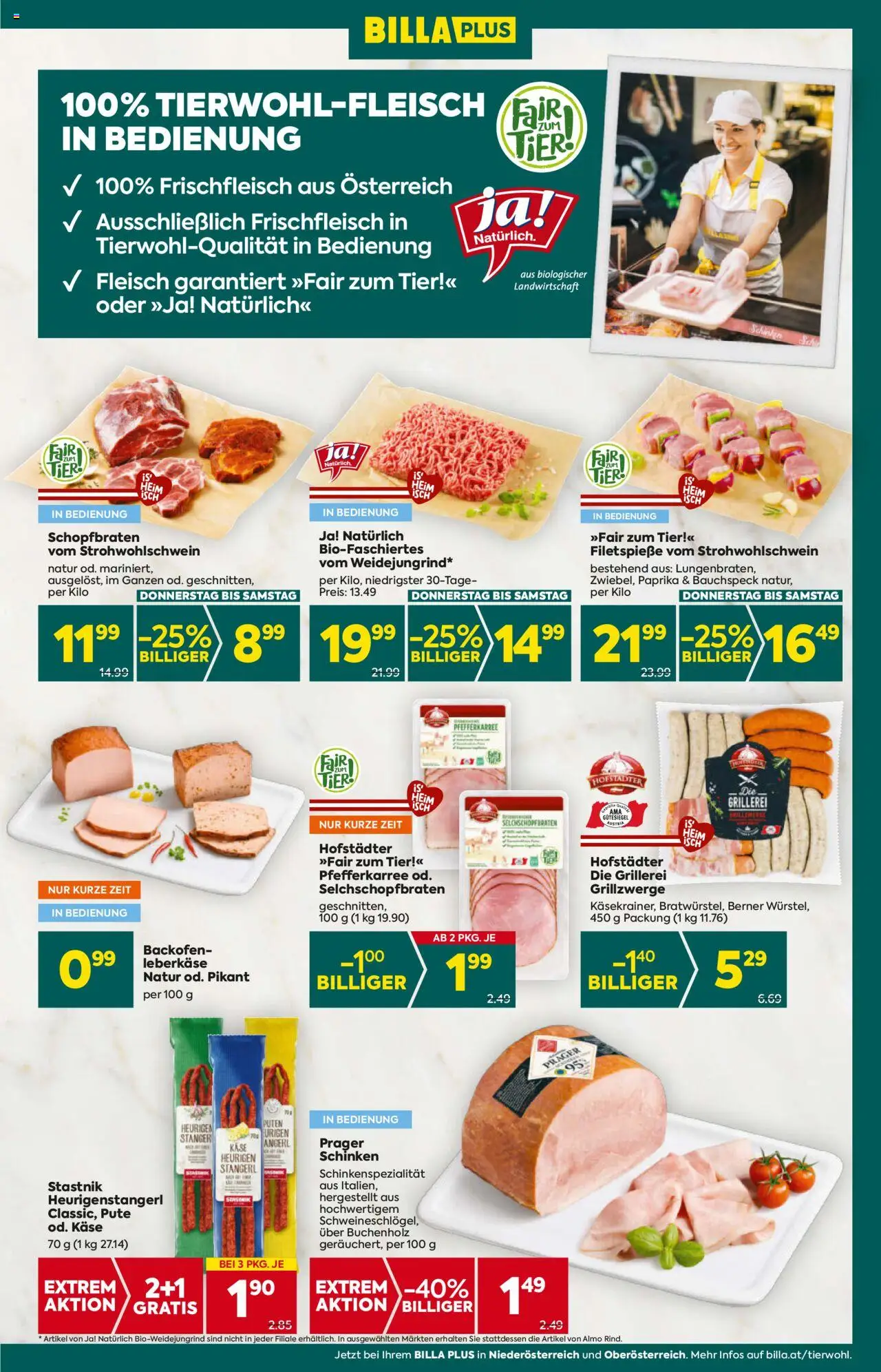 Billa Plus Flugblatt - Niederösterreich gültig ab 14.08.2025 | Seite: 9 | Produkte: Käse, Schinken