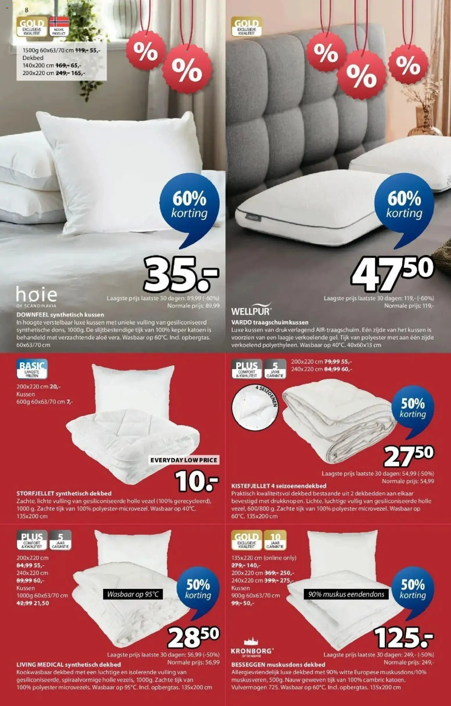 {H1} | Pagina: 8 | Producten: Kussen, Dekbed